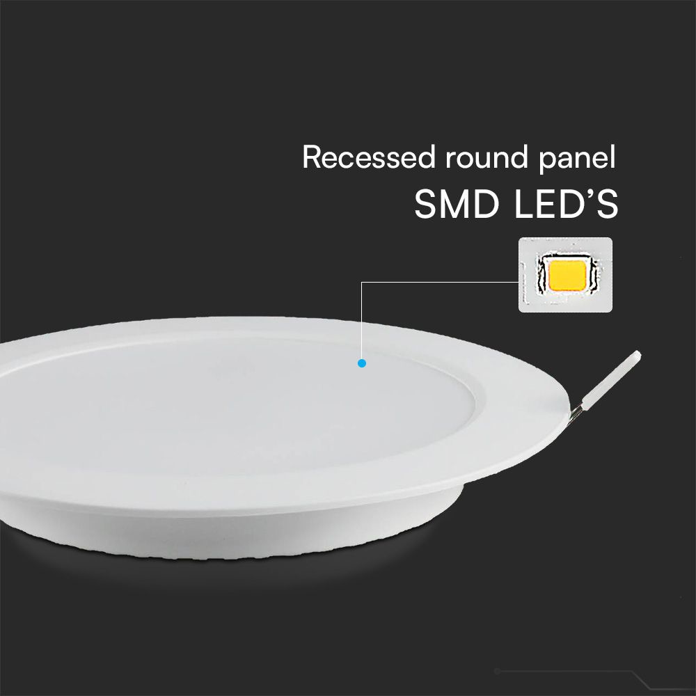 V-TAC LED-Einbauleuchte VT-61018, EEK: E, W 18, 1980 lm, 4000 K, Ø 221 mm, weiß V-TAC LED-Einbauleuchte VT-61018, EEK: E, W 18, 1980 lm, 4000 K, Ø 221 mm, weiß