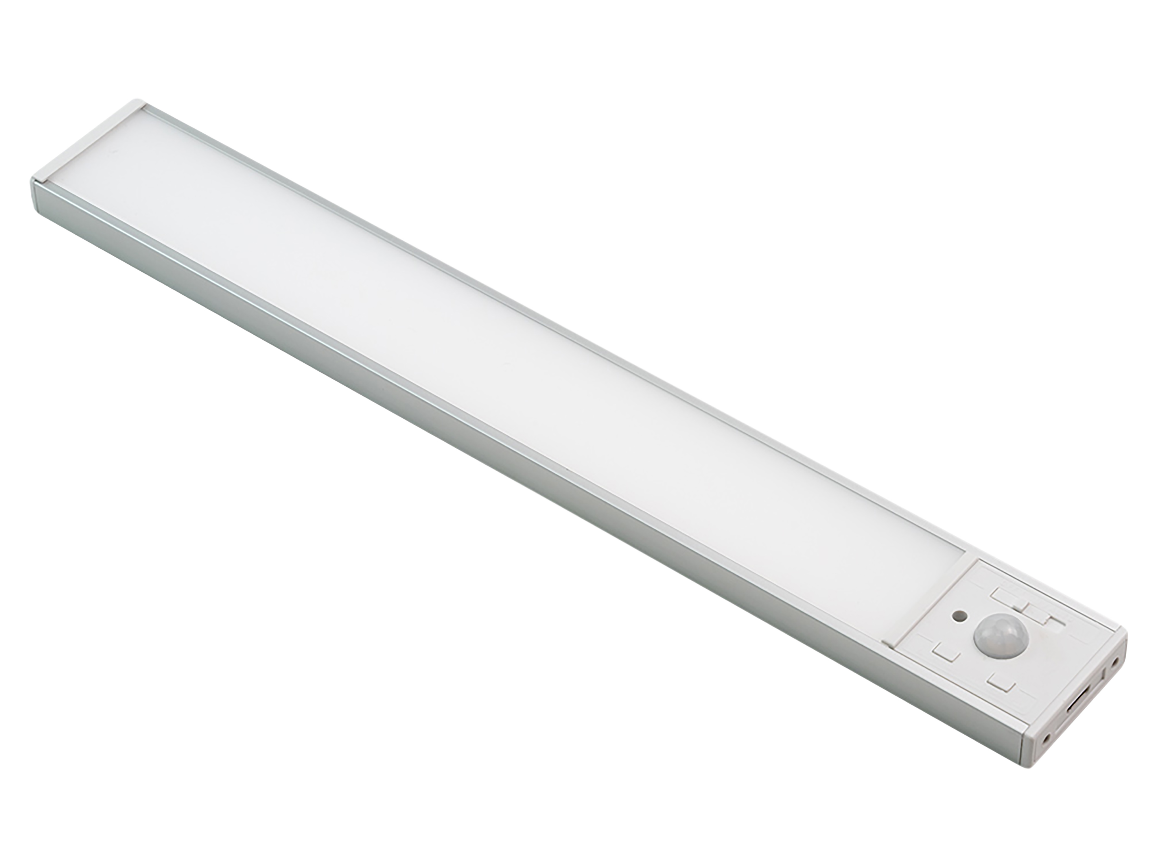 LUXULA LED-Schrankleuchte mit Bewegungsmelder, 2,96W, 850lm, CCT, IP20, silber, 30cm