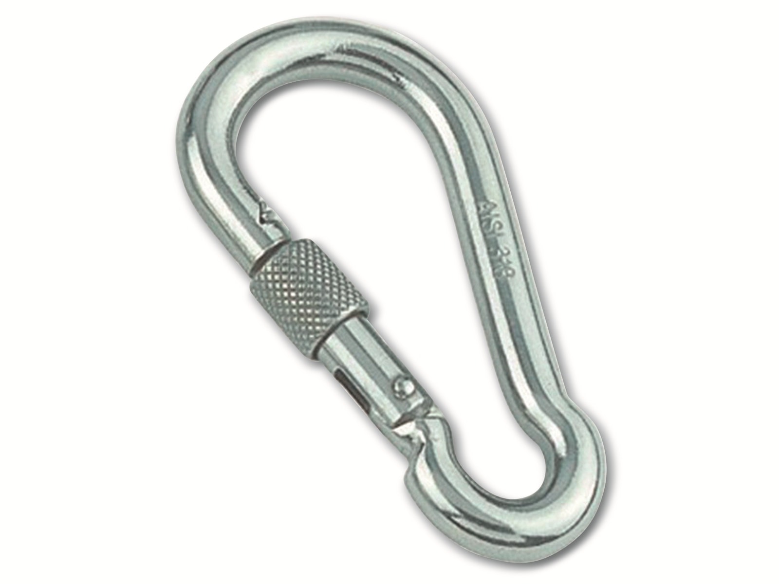 MARINETECH Karabinerhaken Edelstahl A4, 6x60 mm, mit Sicherheitsmutter MARINETECH Karabinerhaken Edelstahl A4, 6x60 mm, mit Sicherheitsmutter