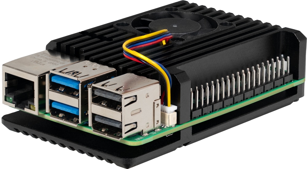 JOY-IT Armor Case BLOCK ACTIVE, RB-AlucaseP5-07FAN, für Raspberry Pi 5