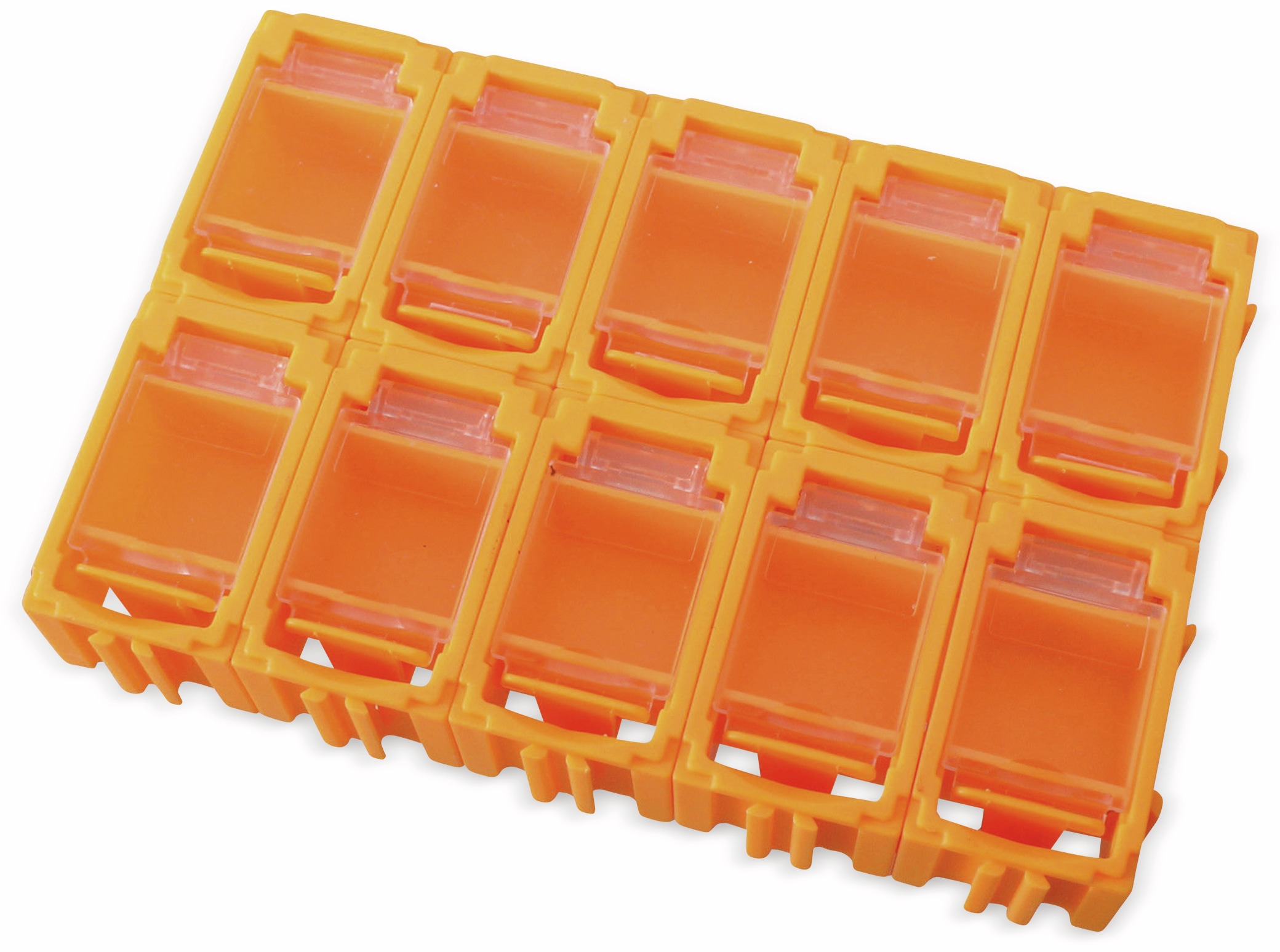 SMD-Container, 45x29,5x22 mm, 10 Stk., orange SMD-Container, 45x29,5x22 mm, 10 Stk., orange