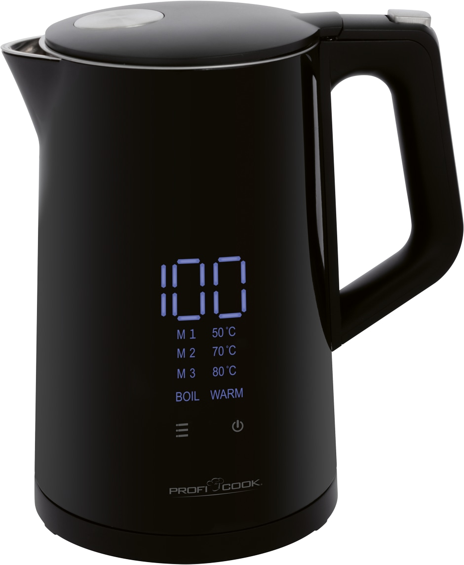 PROFI COOK Wasserkocher PC-WKS 1243, 1,7 L, 2200 W, schwarz PROFI COOK Wasserkocher PC-WKS 1243, 1,7 L, 2200 W, schwarz