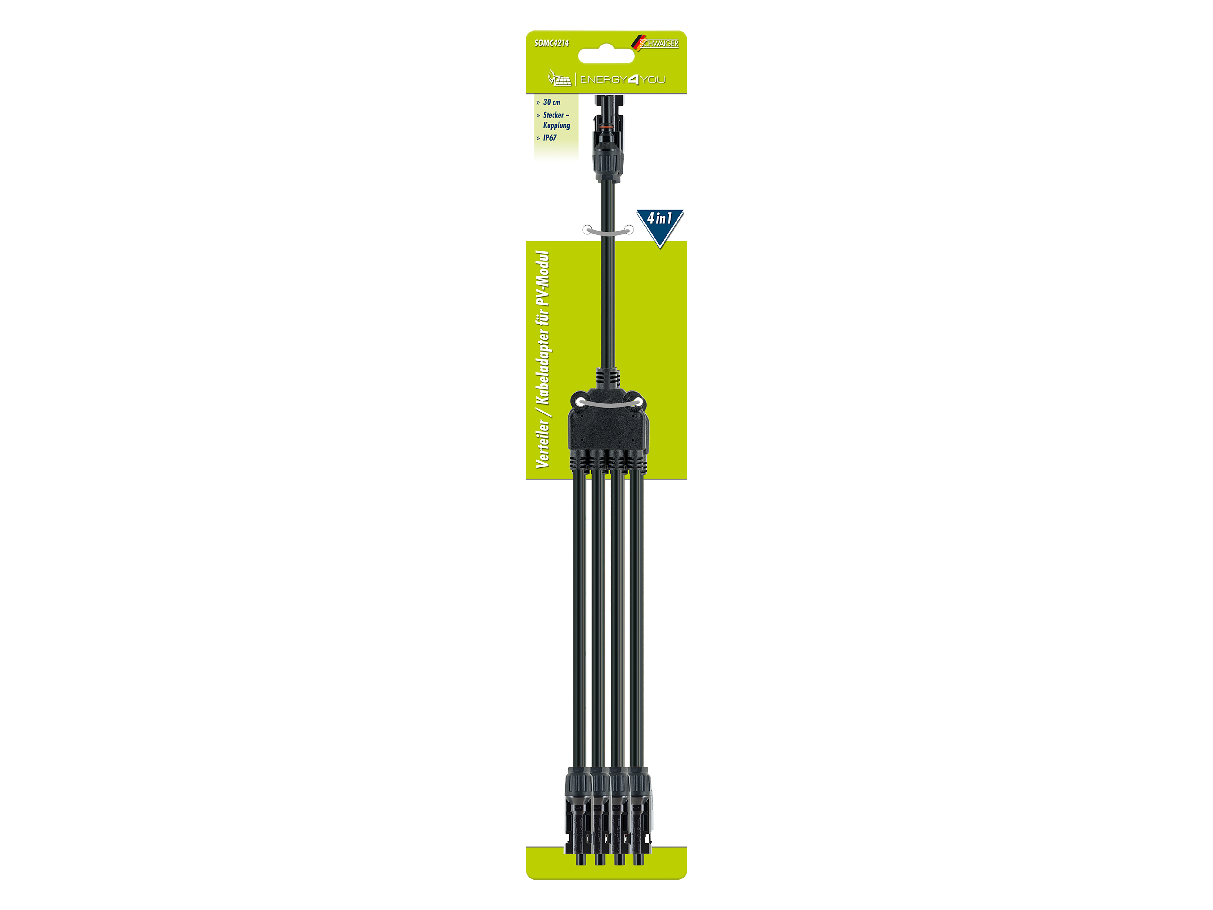 SCHWAIGER Solar Verteiler/Kabeladapter 4in1, SOMC4214, 35 cm SCHWAIGER Solar Verteiler/Kabeladapter 4in1, SOMC4214, 35 cm