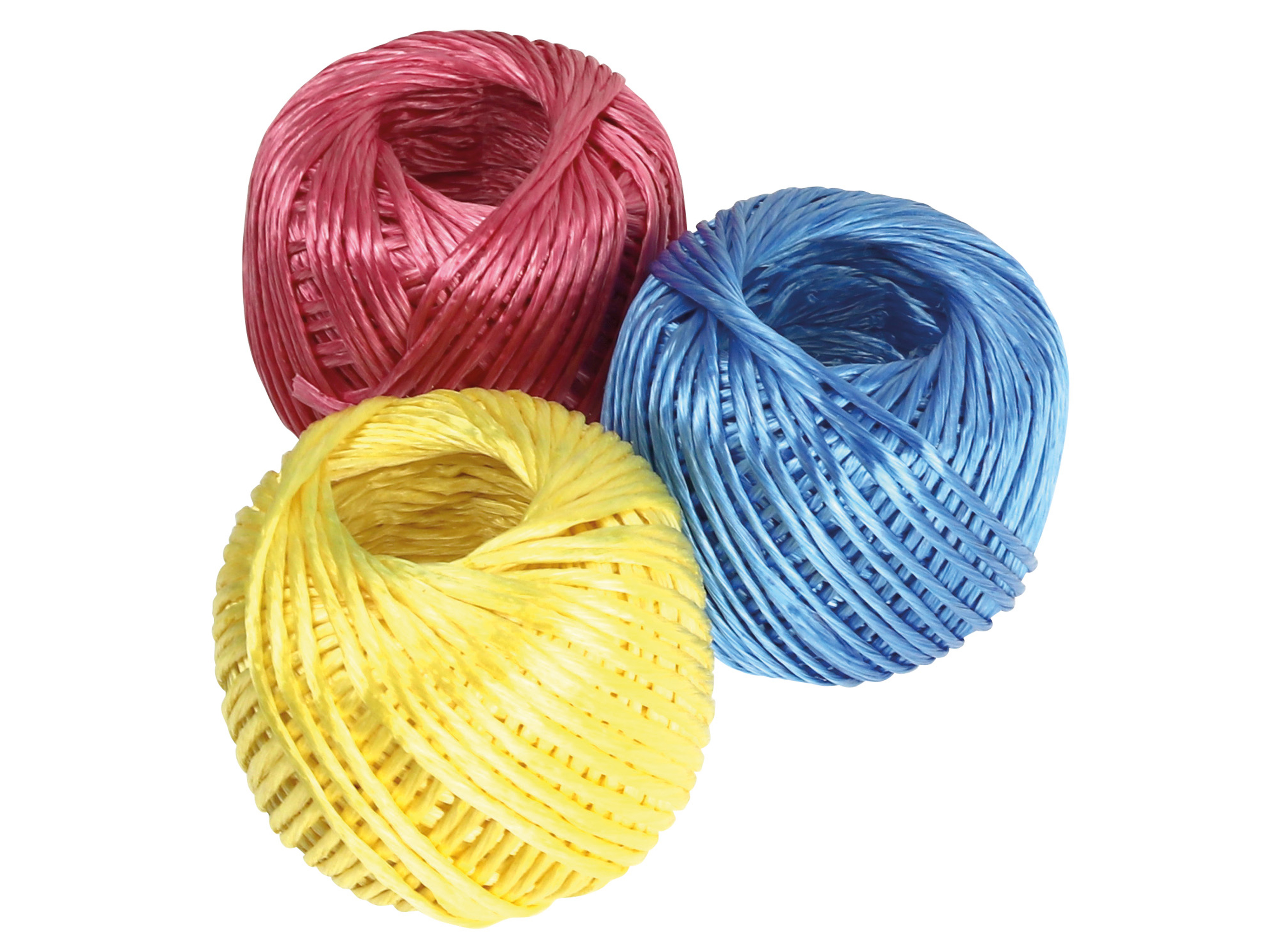 KINZO Bindfaden, 3x50 m, rot, blau, gelb KINZO Bindfaden, 3x50 m, rot, blau, gelb