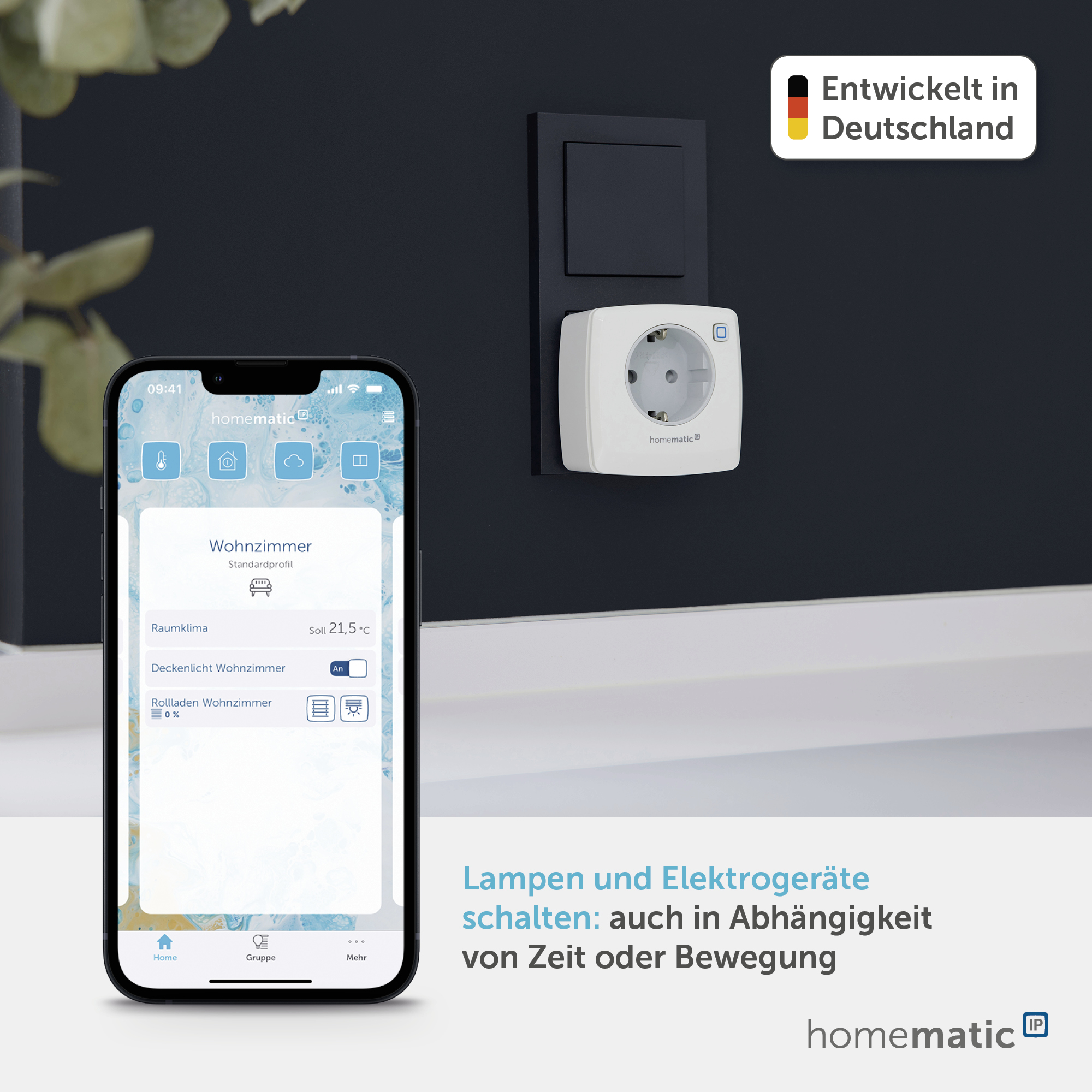 HOMEMATIC IP 157338A0, Schaltsteckdose HOMEMATIC IP 157338A0, Schaltsteckdose