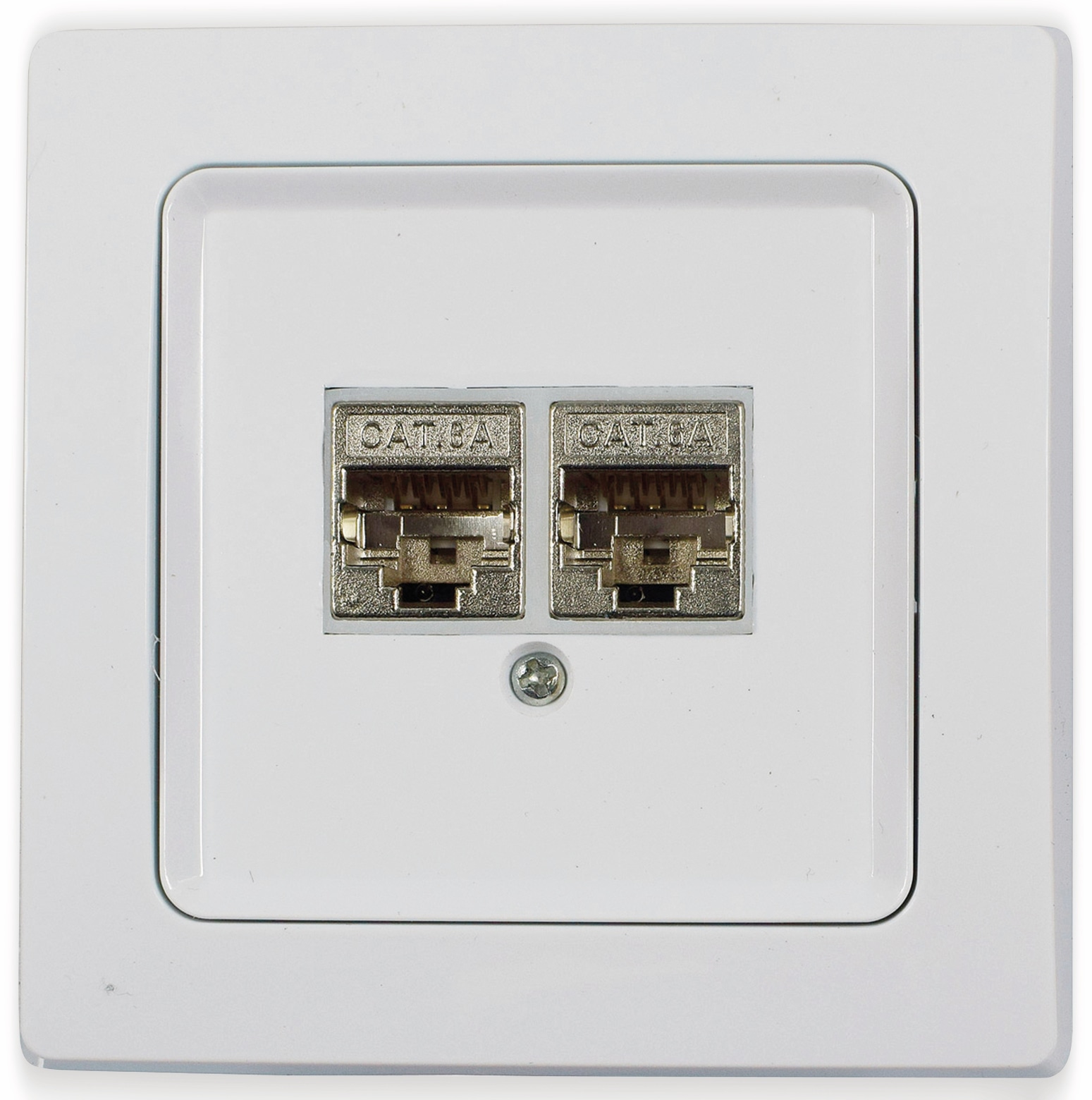 DELPHI RJ45-Doppeldose, CAT.6, weiß DELPHI RJ45-Doppeldose, CAT.6, weiß
