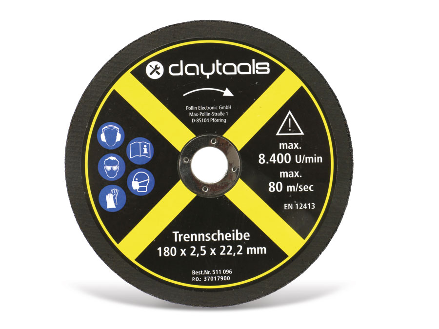 DAYTOOLS Trennscheibe Metall, 180x2,5x22,2 mm, 5 Stück DAYTOOLS Trennscheibe Metall, 180x2,5x22,2 mm, 5 Stück