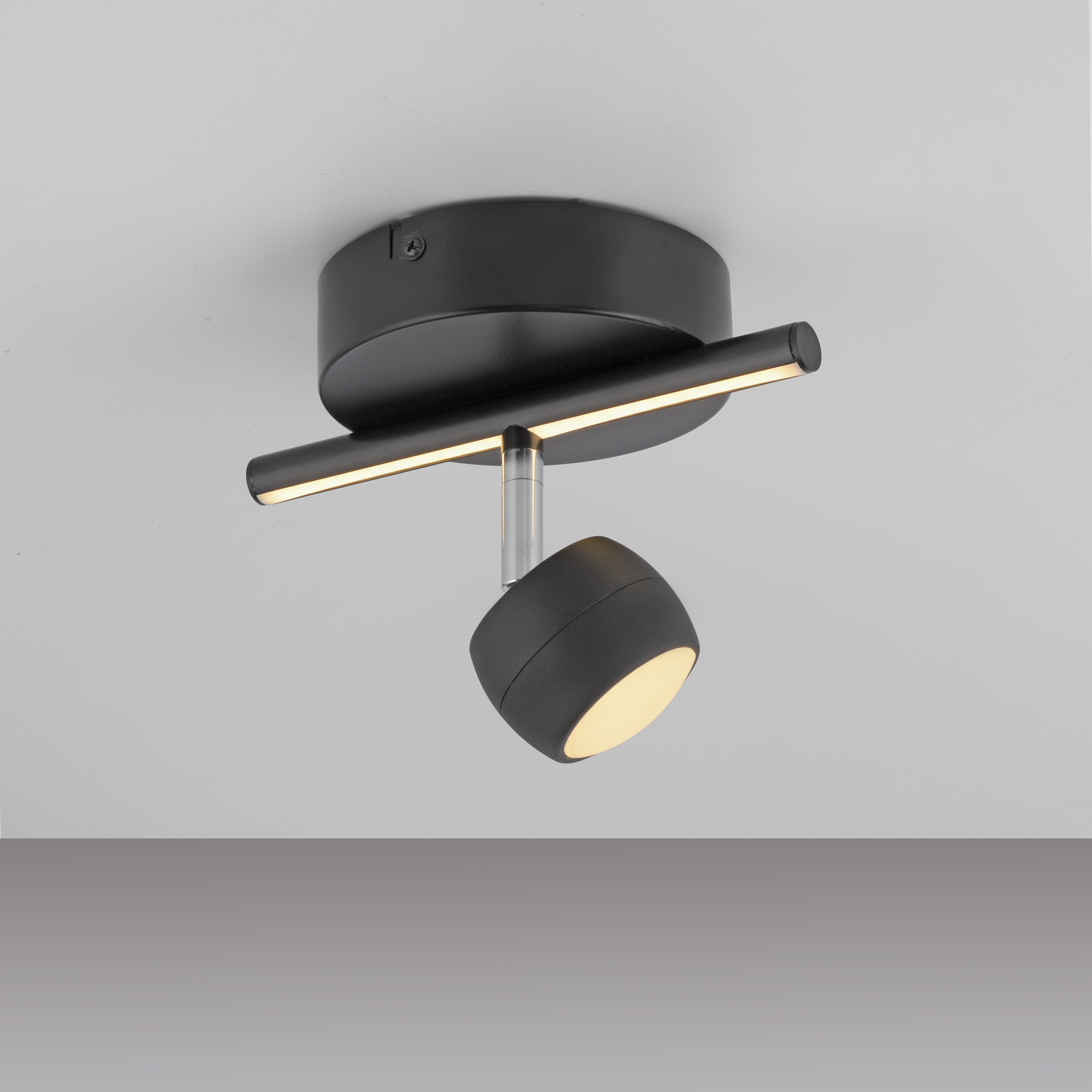 JUST LIGHT LED-Deckenleuchte 11400-18, 6,10W, 3000K, 705lm, warmweiß, IP20, schwarz JUST LIGHT LED-Deckenleuchte 11400-18, 6,10W, 3000K, 705lm, warmweiß, IP20, schwarz
