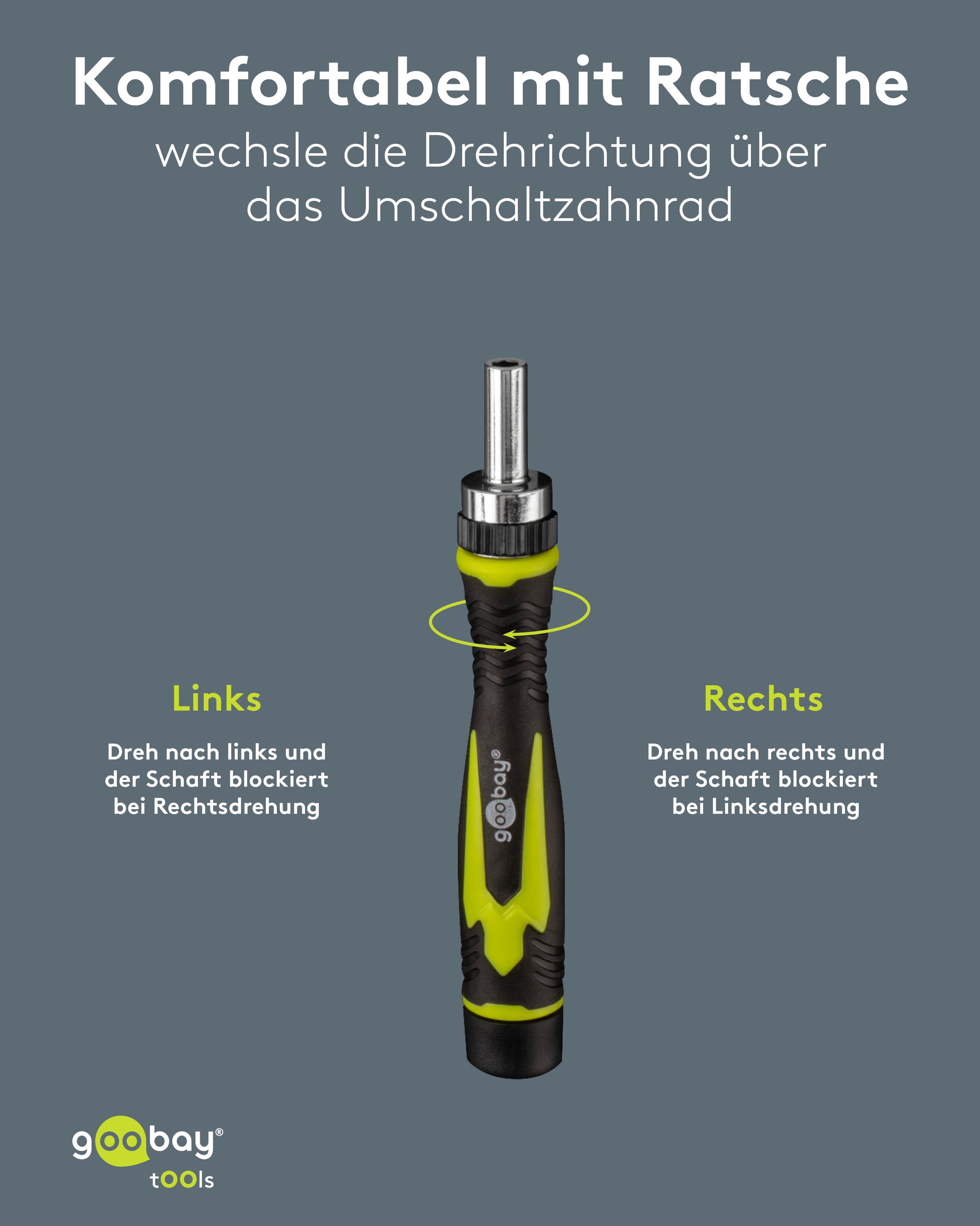 GOOBAY TOOLS Schraubendreher-Set, 77840, mit 26-tlg. Bitsatz GOOBAY TOOLS Schraubendreher-Set, 77840, mit 26-tlg. Bitsatz