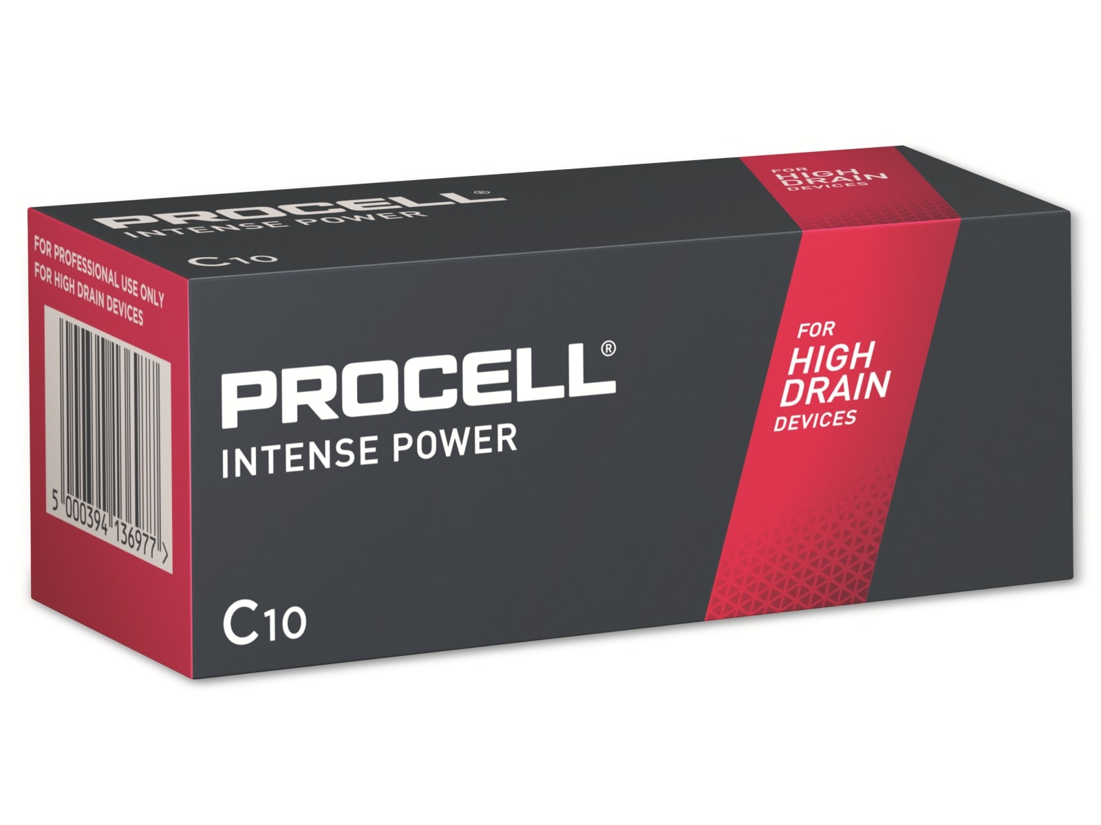 DURACELL Alkaline-Baby-Batterie LR14, 1.5V, Procell Intense, 10 Stück DURACELL Alkaline-Baby-Batterie LR14, 1.5V, Procell Intense, 10 Stück