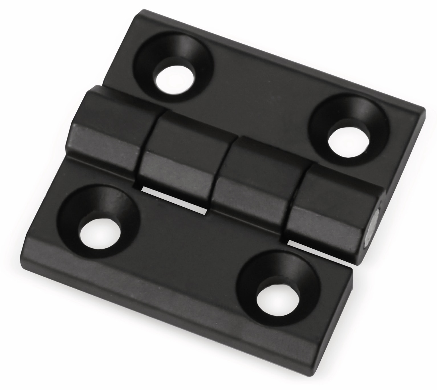 Metallscharnier, 40x40 mm, schwarz lackiert Metallscharnier, 40x40 mm, schwarz lackiert