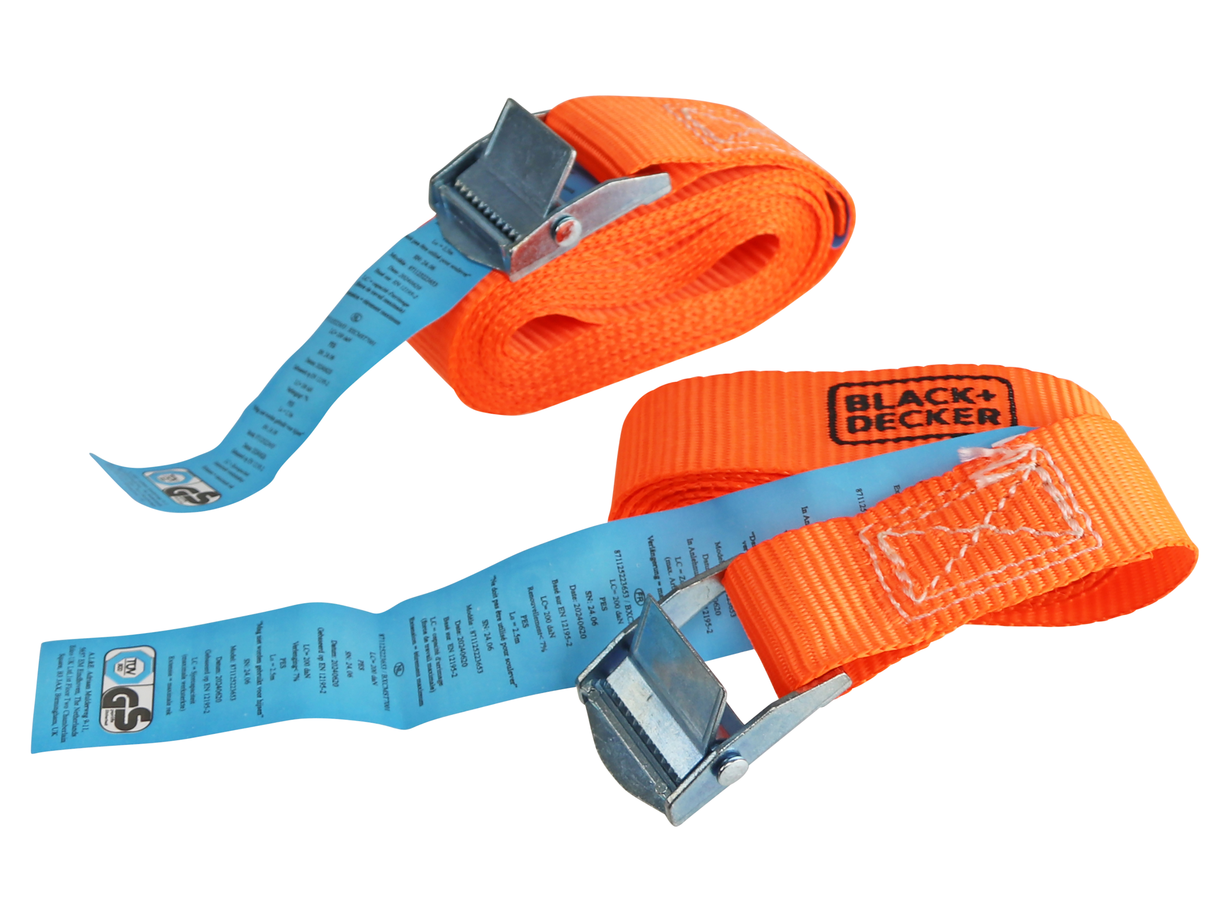 BLACK & DECKER Spanngurte-Satz, 25x2500 mm, 2 Stück