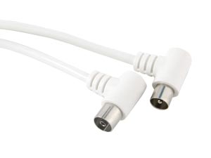S-IMPULS Antennen-Anschlusskabel, abgewinkelte Stecker, 7,5 m, weiß S-IMPULS Antennen-Anschlusskabel, abgewinkelte Stecker, 7,5 m, weiß