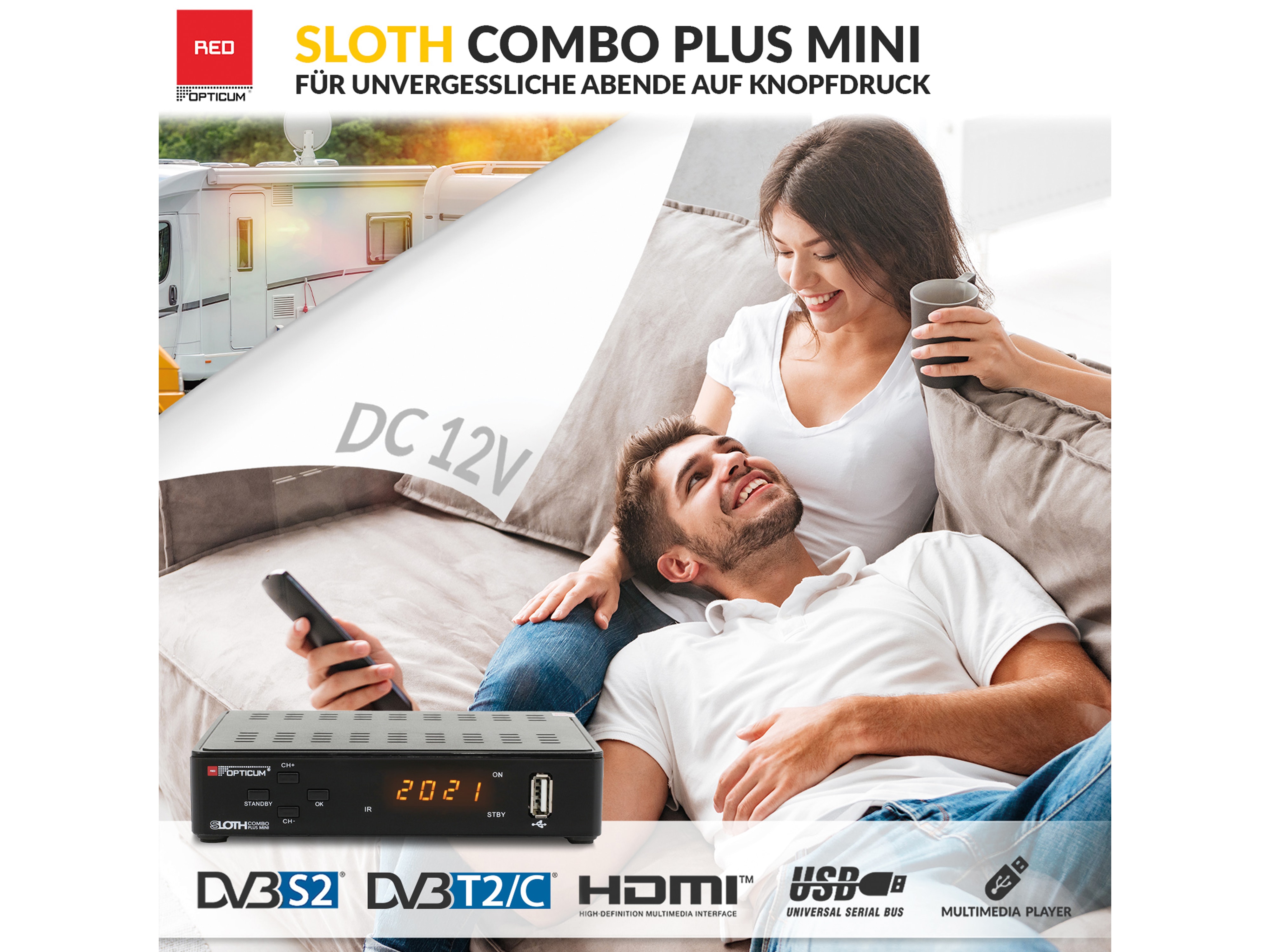 RED OPTICUM SAT-Receiver Sloth Combo plus mini RED OPTICUM SAT-Receiver Sloth Combo plus mini