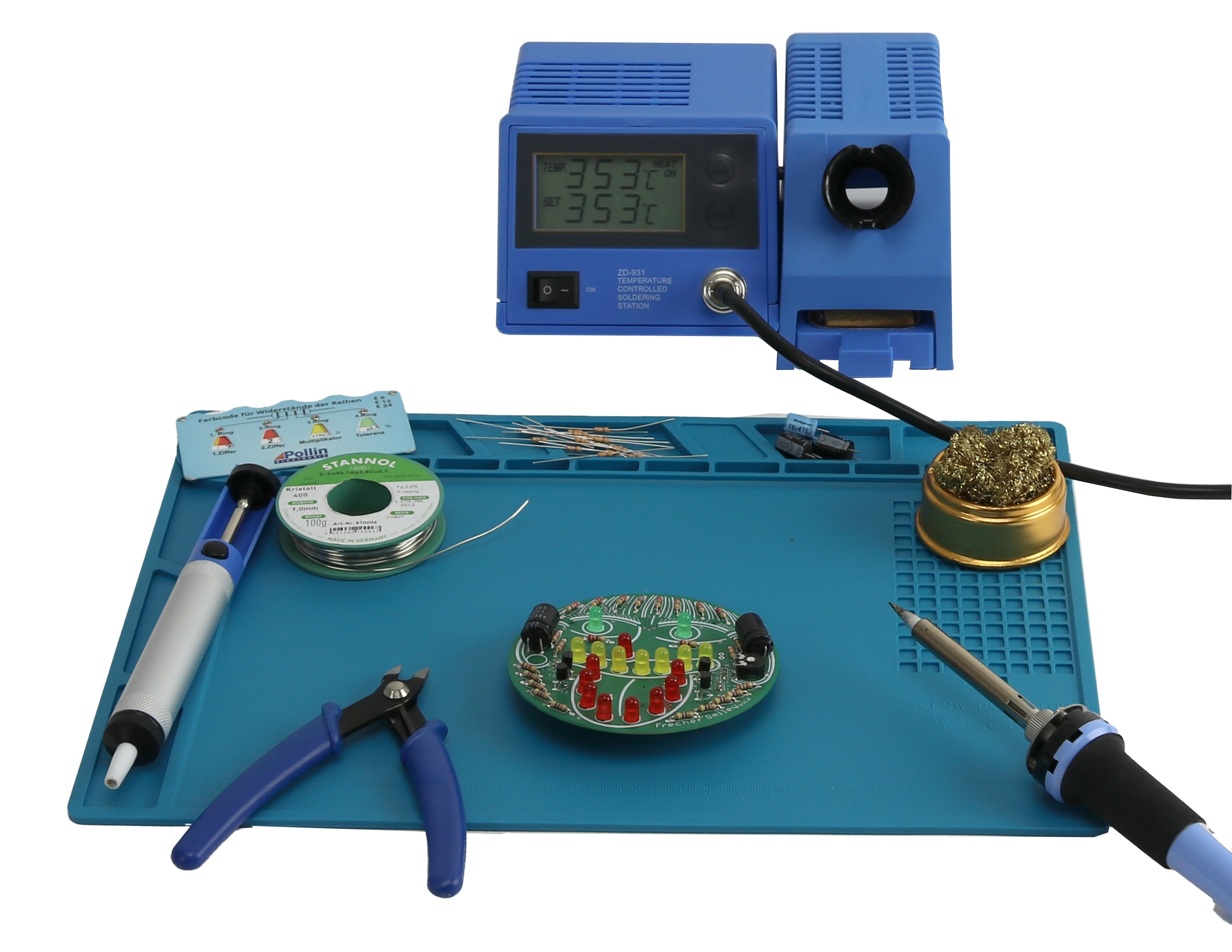 DAYTOOLS Silikon-Lötmatte S-140, 35x25 cm, blau DAYTOOLS Silikon-Lötmatte S-140, 35x25 cm, blau