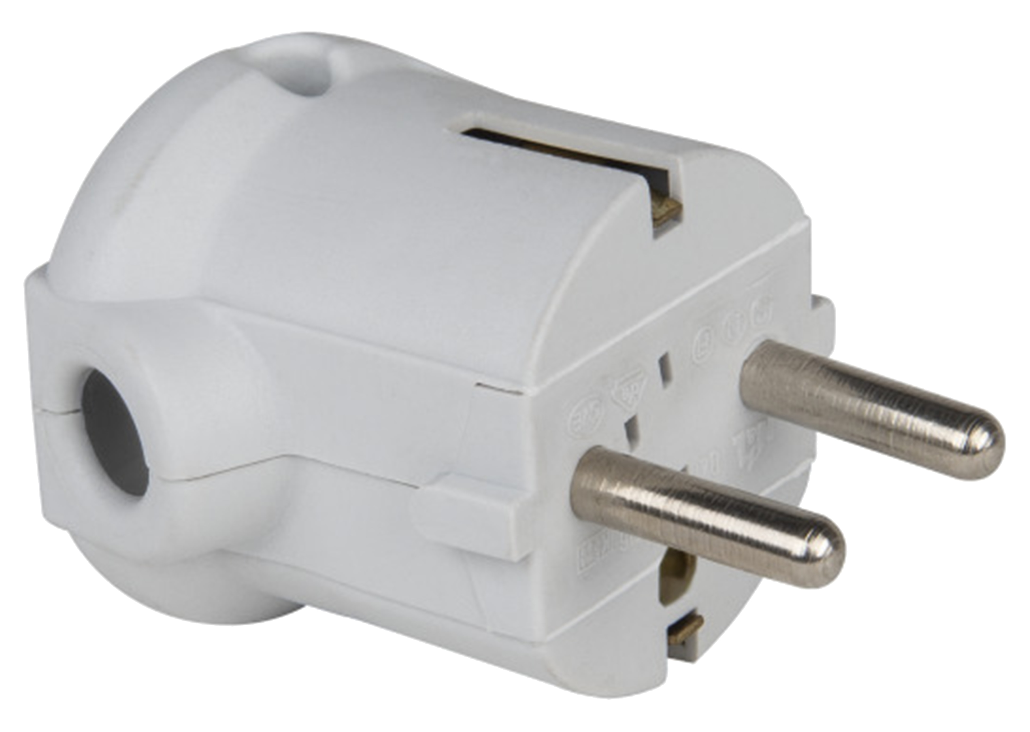 PCE Schutzkontaktstecker PP 2SL, seitlich, grau PCE Schutzkontaktstecker PP 2SL, seitlich, grau