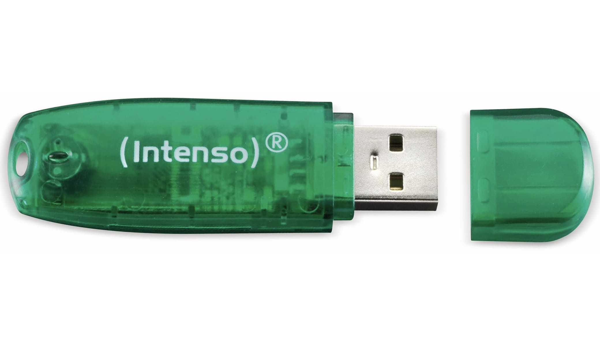 INTENSO USB-Stick Rainbow Line 3502460 USB 2.0 8GB grün/transparent INTENSO USB-Speicherstick Rainbow Line, 8 GB