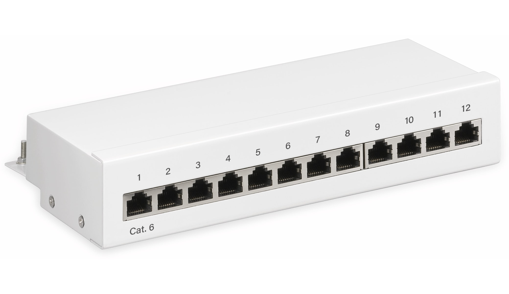 GOOBAY CAT.6 Patchpanel 62070, Mini, 12-fach, STP, weiß GOOBAY CAT.6 Patchpanel 62070, Mini, 12-fach, STP, weiß