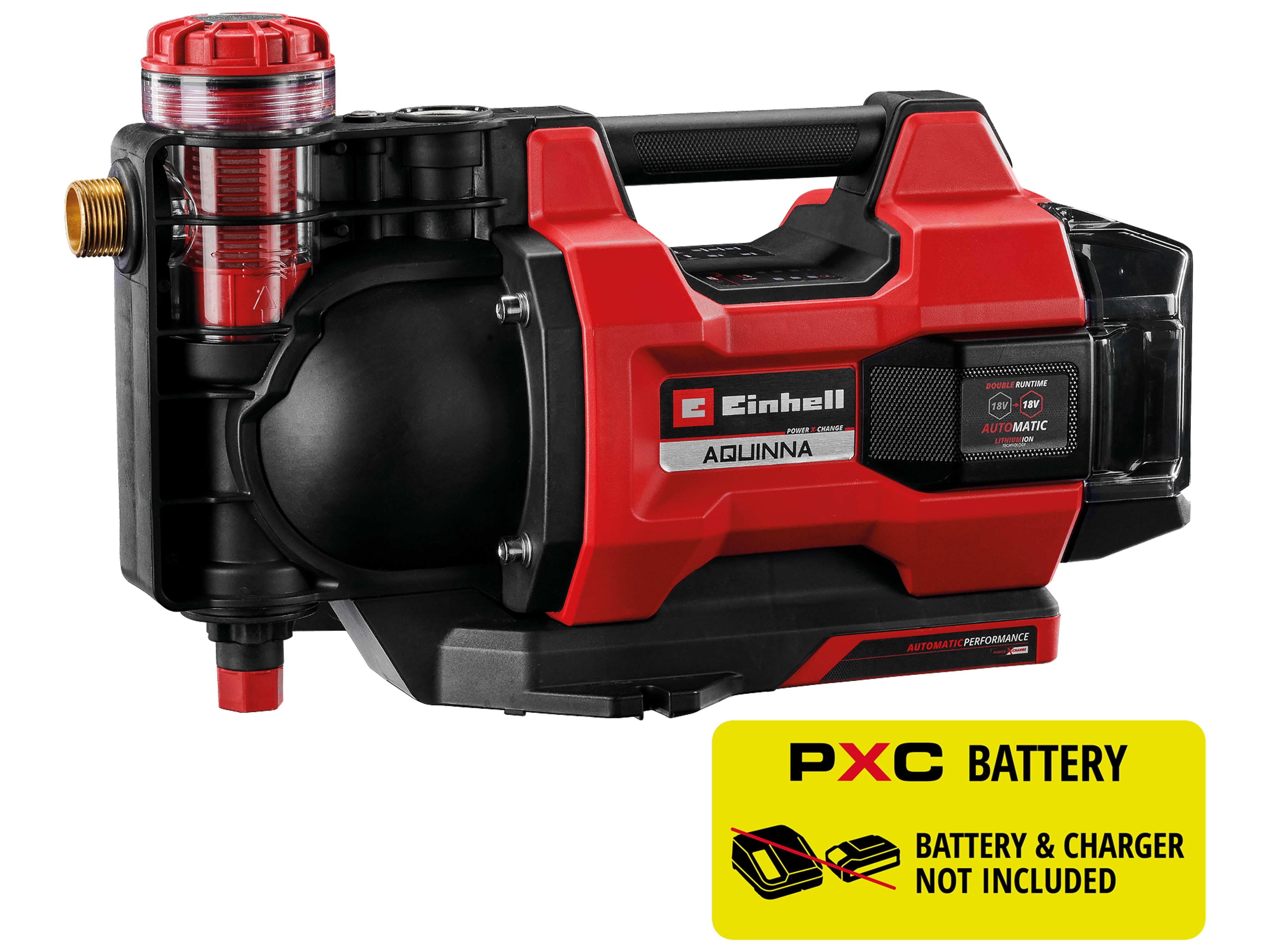 EINHELL Automatische Akku-Gartenpumpe AQUINNA 18/30 F LED AUTOMATIC, 4180460, Solo