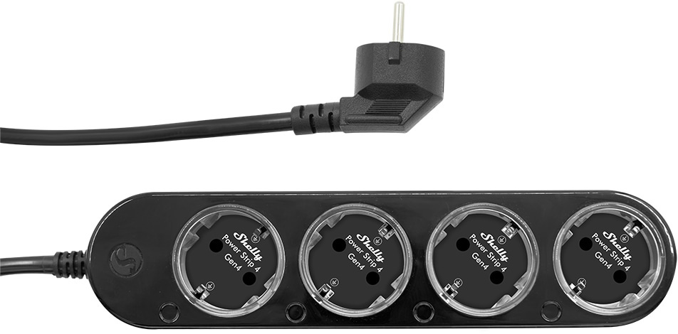 SHELLY Power Strip 4 Gen4, 4-fach Steckdosenleiste, schwarz, WiFi, Bluetooth, Zigbee, Matter, Apple HomeKit, Alexa SHELLY Power Strip 4 Gen4, 4-fach Steckdosenleiste, schwarz, WiFi, Bluetooth, Zigbee, Matter, Apple HomeKit, Alexa