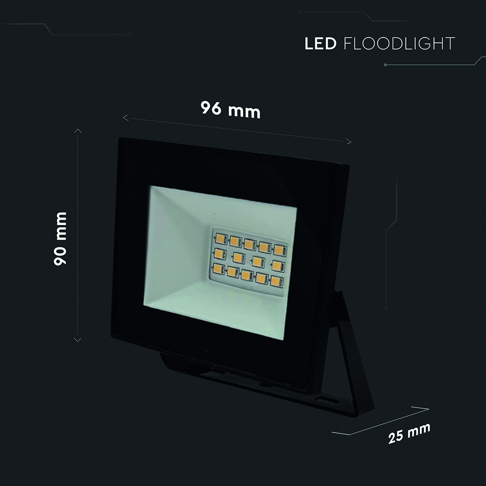 V-TAC LED-Fluter, VT-44012, 10 W, 4000K, EEK: F, 730 lm, neutralweiß, IP65, schwarz V-TAC LED-Fluter, VT-44012, 10 W, 4000K, EEK: F, 730 lm, neutralweiß, IP65, schwarz