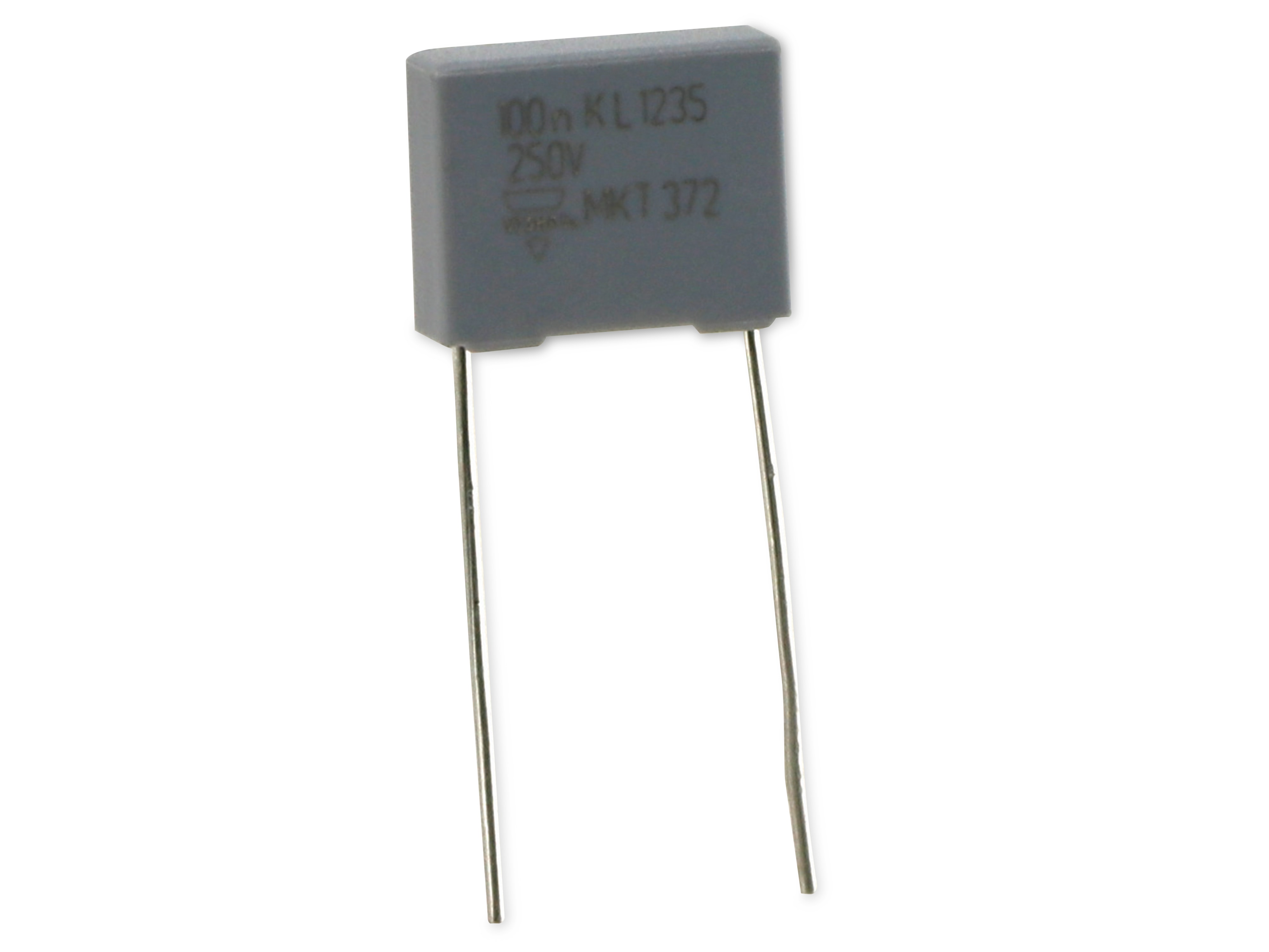 KEMET VISHAY Folienkondensator MKT 372, 100nF, 250V, radial, RM 10 KEMET VISHAY Folienkondensator MKT 372, 100nF, 250V