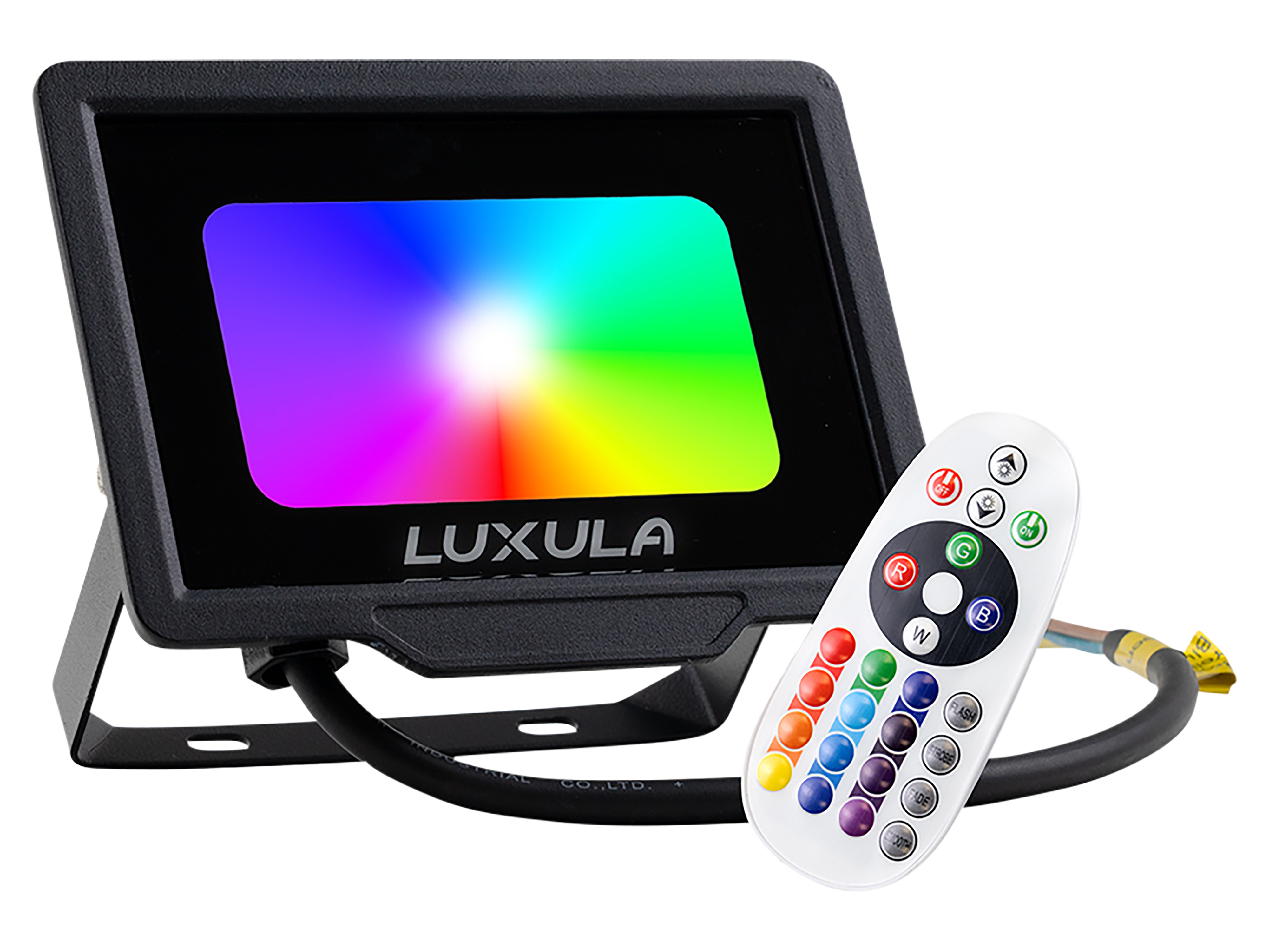 LUXULA RGB LED-Fluter LX400181, 20W, IP65, schwarz, mit Fernbedienung LUXULA RGB LED-Fluter LX400181, 20W, IP65, schwarz, mit Fernbedienung