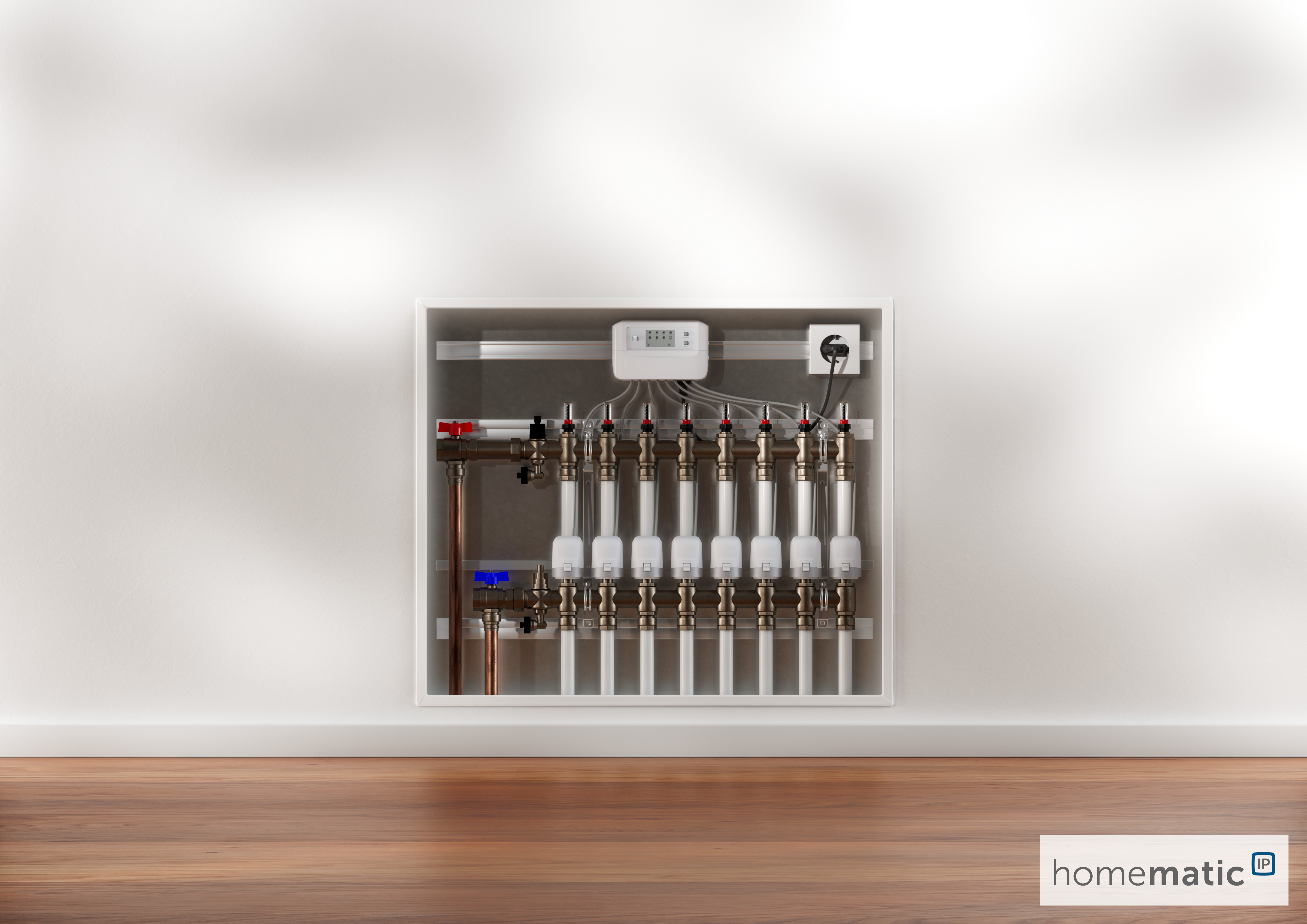 HOMEMATIC IP 161656A0, Fußboden-Heizungscontroller, 8 Kanäle, motorisch HOMEMATIC IP 161656A0, Fußboden-Heizungscontroller, 8 Kanäle, motorisch