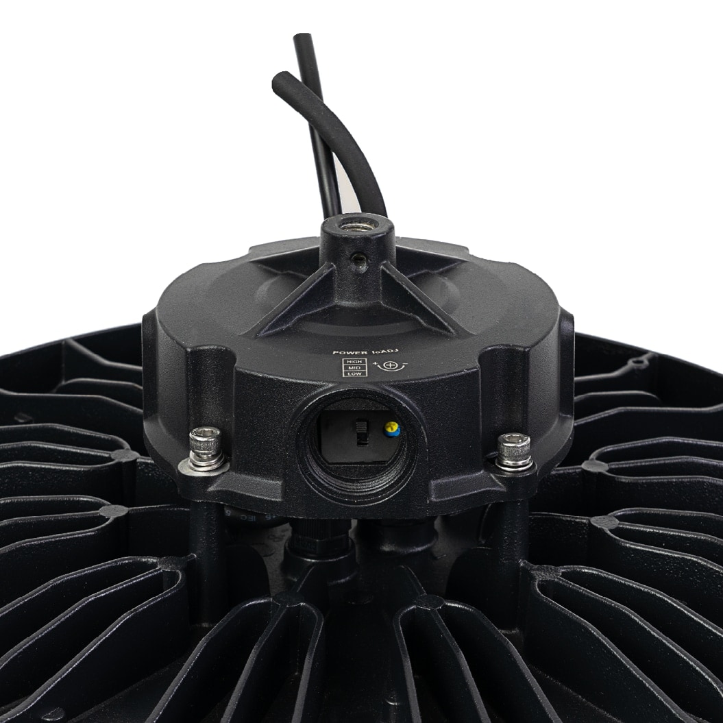 ENOVALITE LED-HighBay-Leuchte, UFO, 120...200 W, 4000 K, EEK: C, 19200...32000 lm, dimmbar, schwarz ENOVALITE LED-HighBay-Leuchte, UFO, 120...200 W, 4000 K, EEK: C, 19200...32000 lm, dimmbar, schwarz