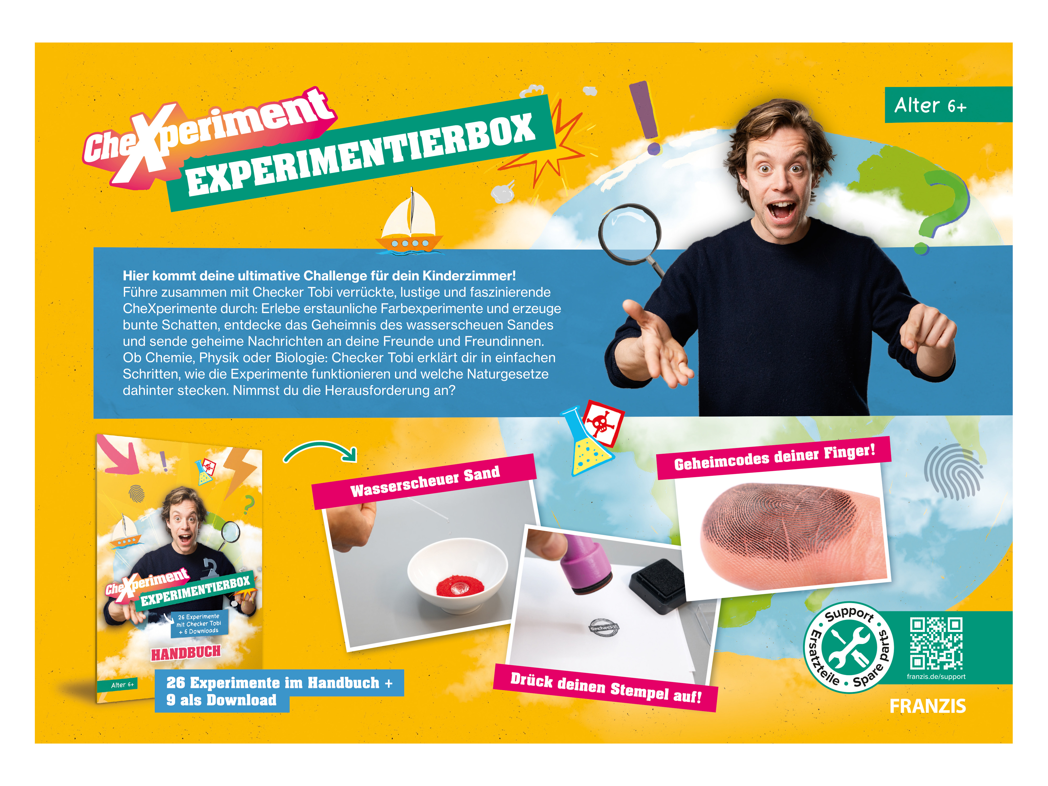 FRANZIS CheXperiment Experimentierbox, Checker Tobi, 67198 FRANZIS CheXperiment Experimentierbox, Checker Tobi, 67198