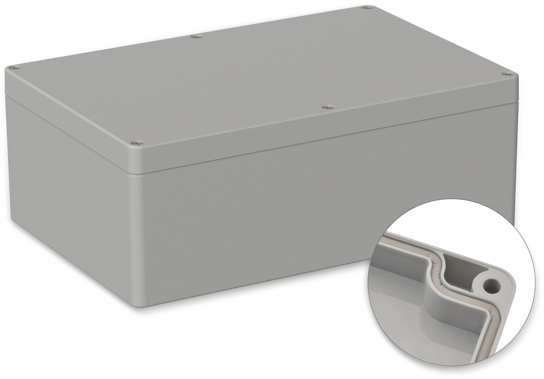 POLLIN, ABS Gehäuse, 240,3 x 160,3 x 90 mm, IP66, Lichtgrau POLLIN, ABS Gehäuse, 240,3 x 160,3 x 90 mm, IP66, Lichtgrau
