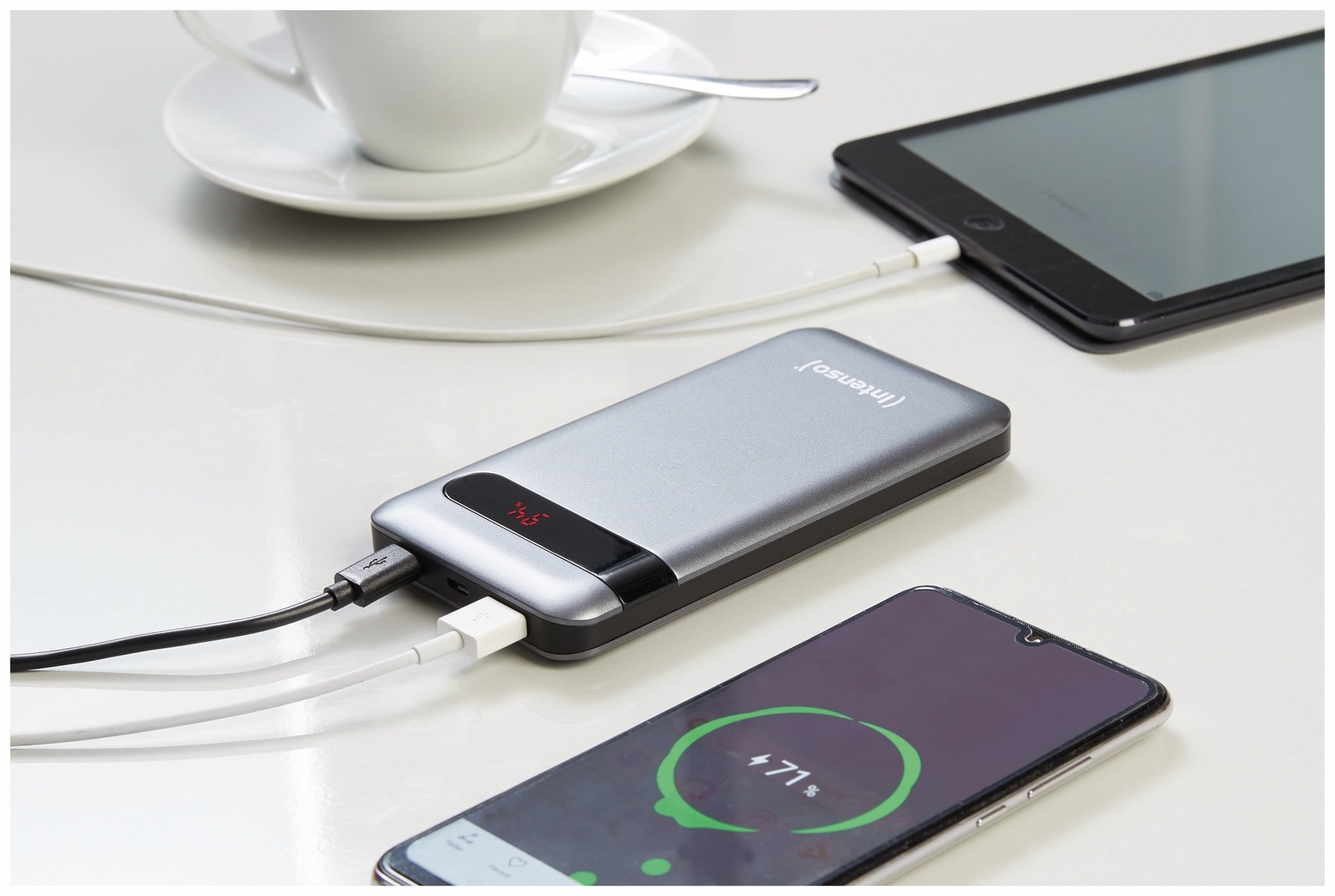 INTENSO USB Powerbank 7332330 PD10000, 10.000 mAh, schwarz INTENSO USB Powerbank 7332330 PD10000, 10.000 mAh, schwarz