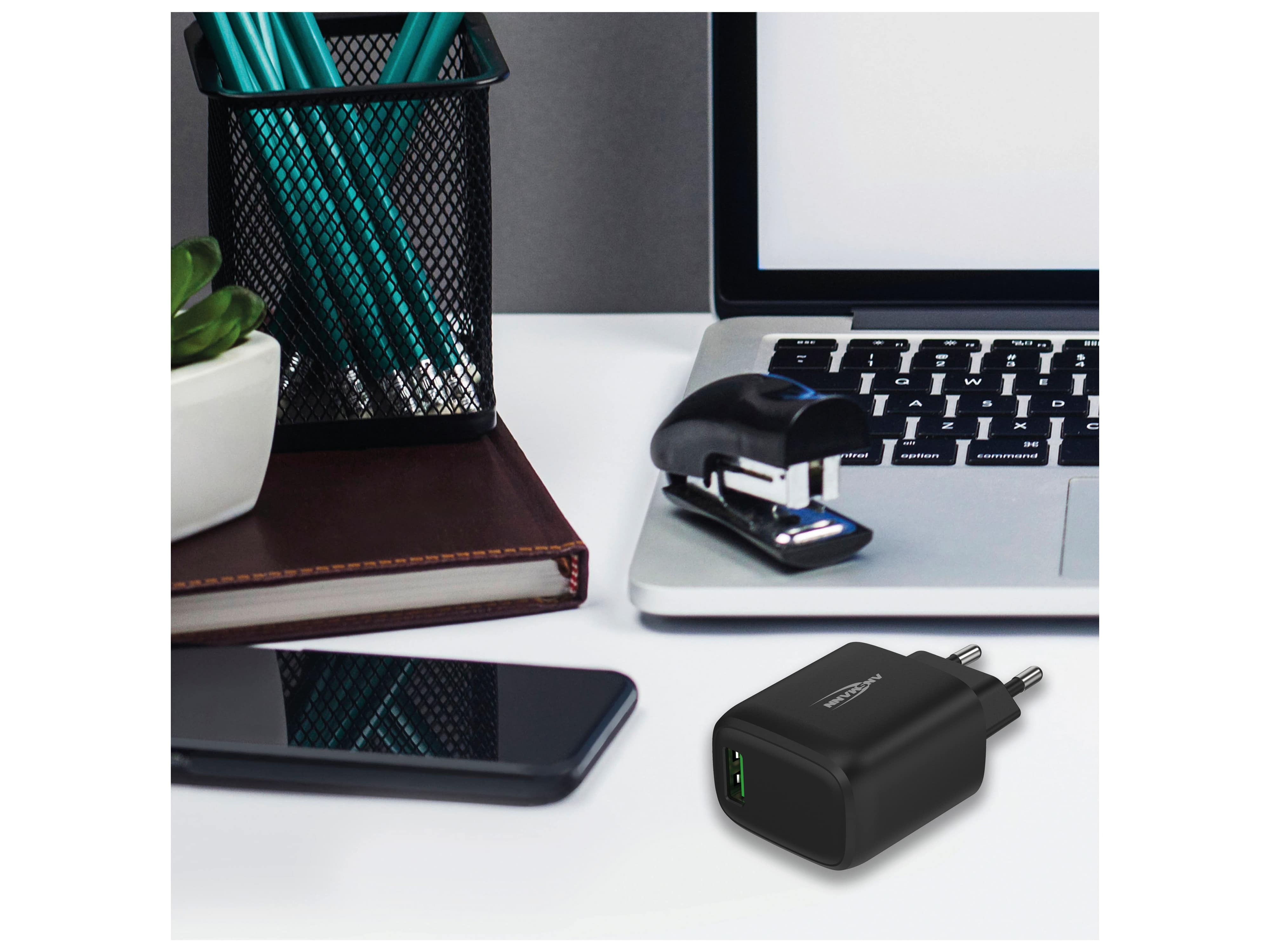 ANSMANN USB -Ladegerät Home Charger ,HC118QC /3 A/18 W/1 Port, schwarz ANSMANN USB -Ladegerät Home Charger ,HC118QC /3 A/18 W/1 Port, schwarz