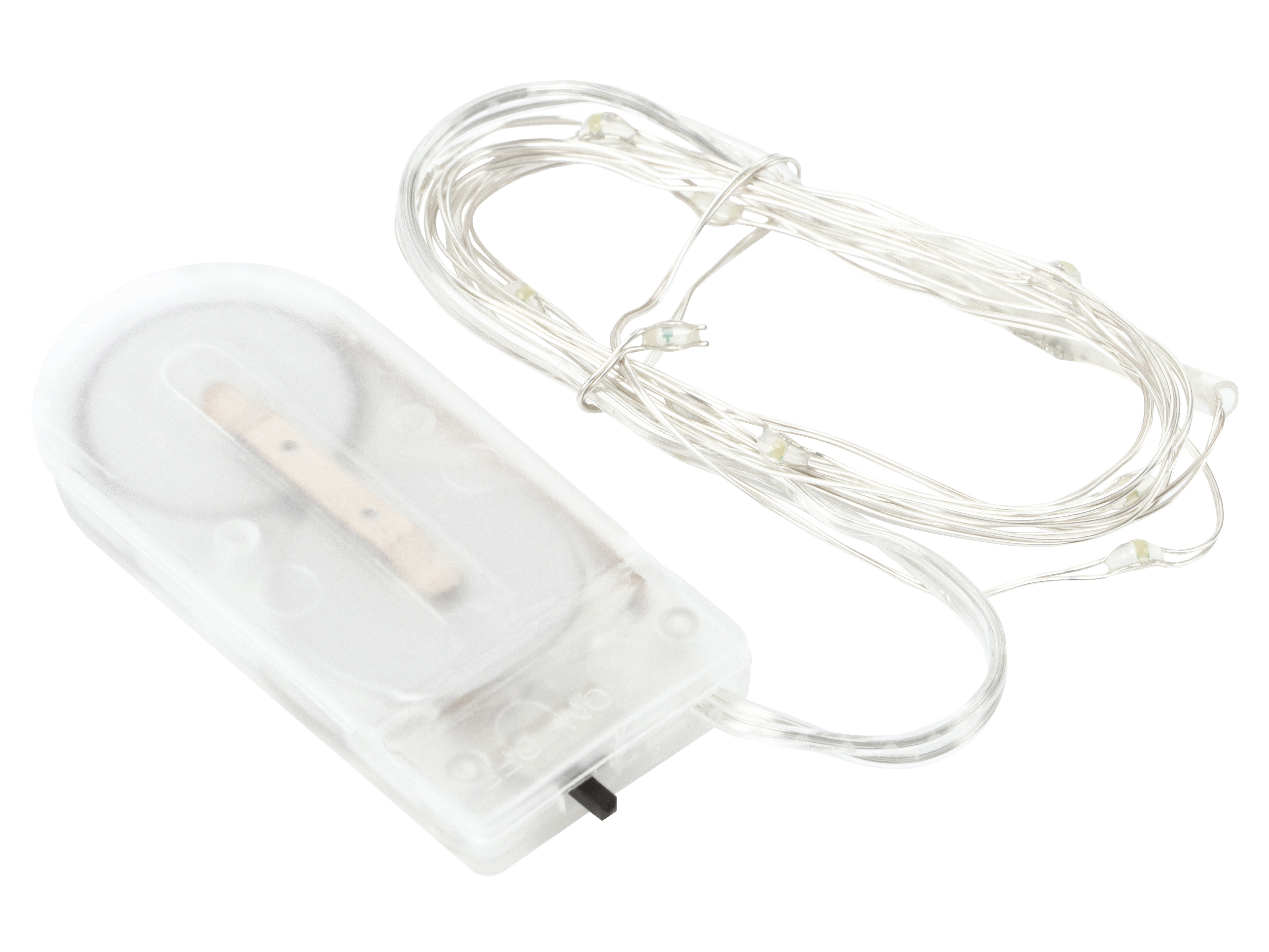 LED-Lichterkette, Silberdraht, 18 LEDs, pink