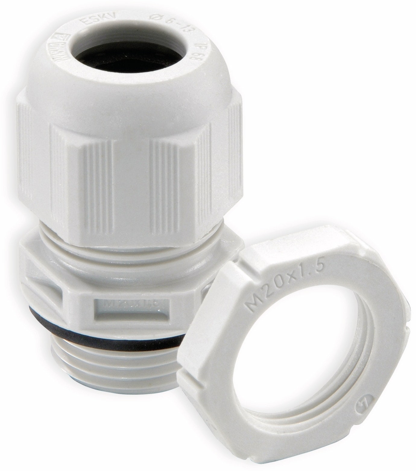 WISKA Kabelverschraubung, 10066527, ESKV-SET 25, M 25x1,5, metrisch, Lichtgrau WISKA Kabelverschraubung, 10066527, ESKV-SET 25, M 25x1,5, metrisch, Lichtgrau