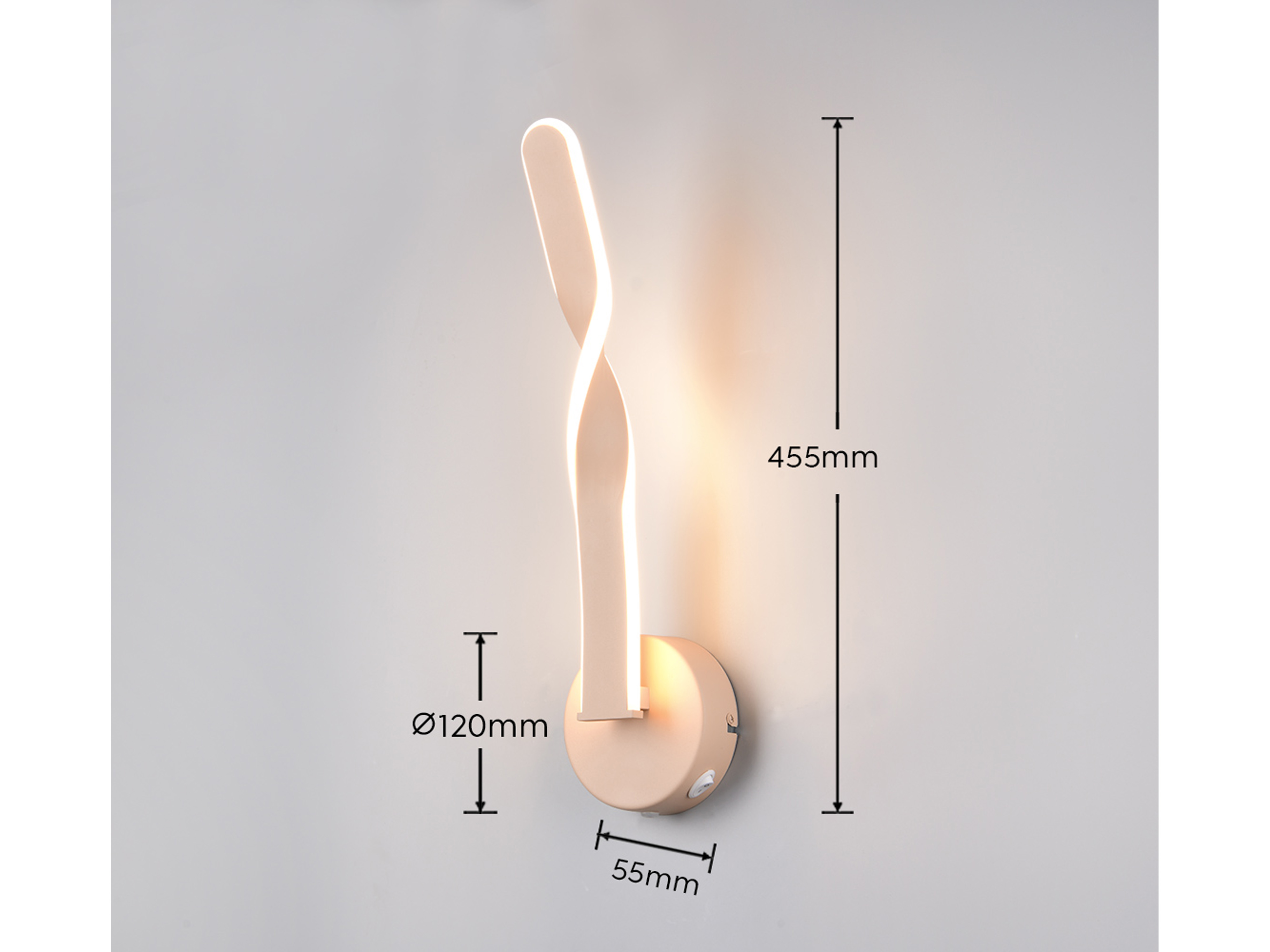 REALITY LED-Wandleuchte Ginko R25791766, 11W, 3000K, 1150lm, warmweiß, IP20, sand REALITY LED-Wandleuchte Ginko R25791766, 11W, 3000K, 1150lm, warmweiß, IP20, sand