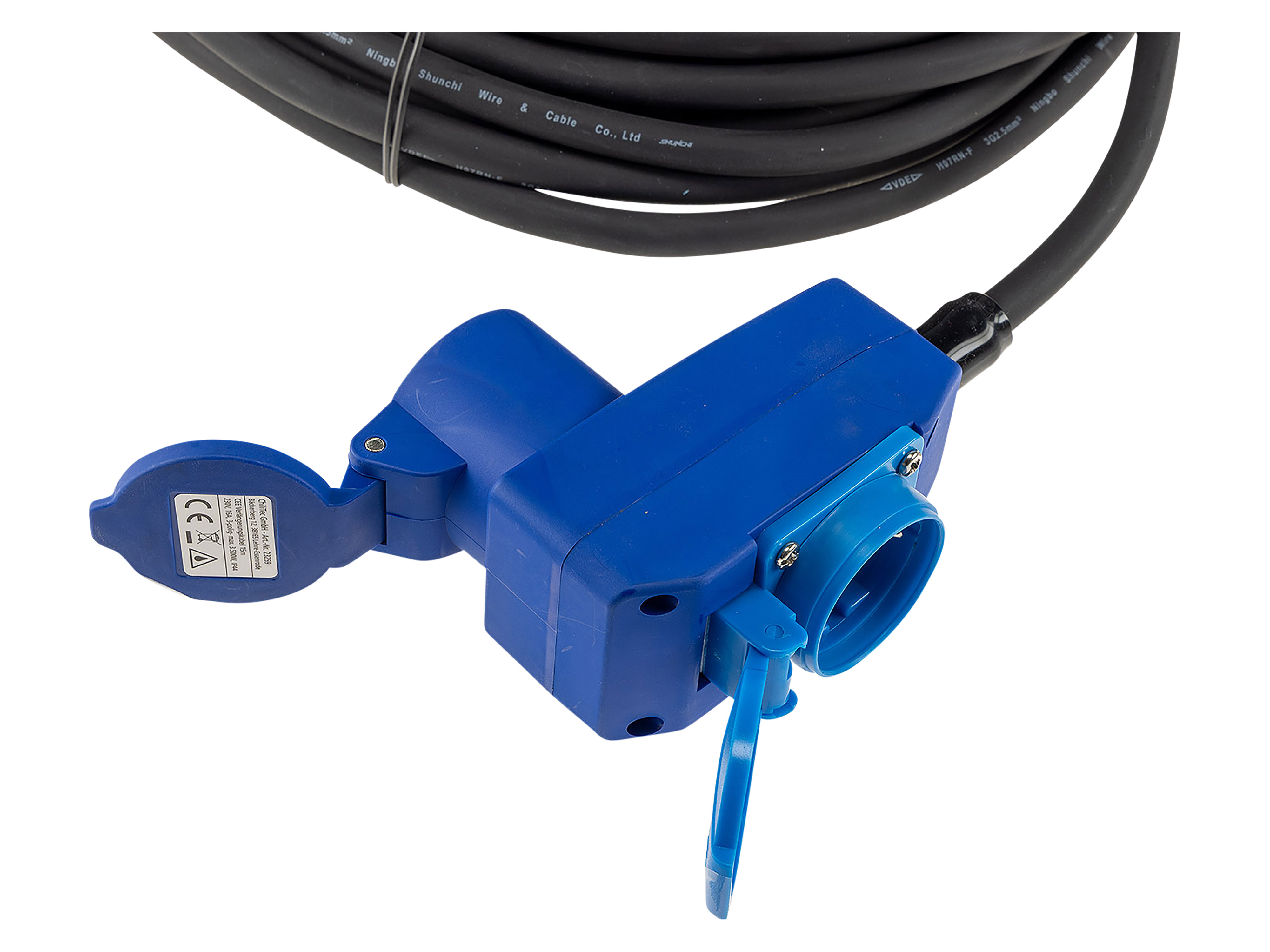 CHILITEC CEE-Verlängerung 16A/3600W, 3-polig, 15 m, mit Steckdose