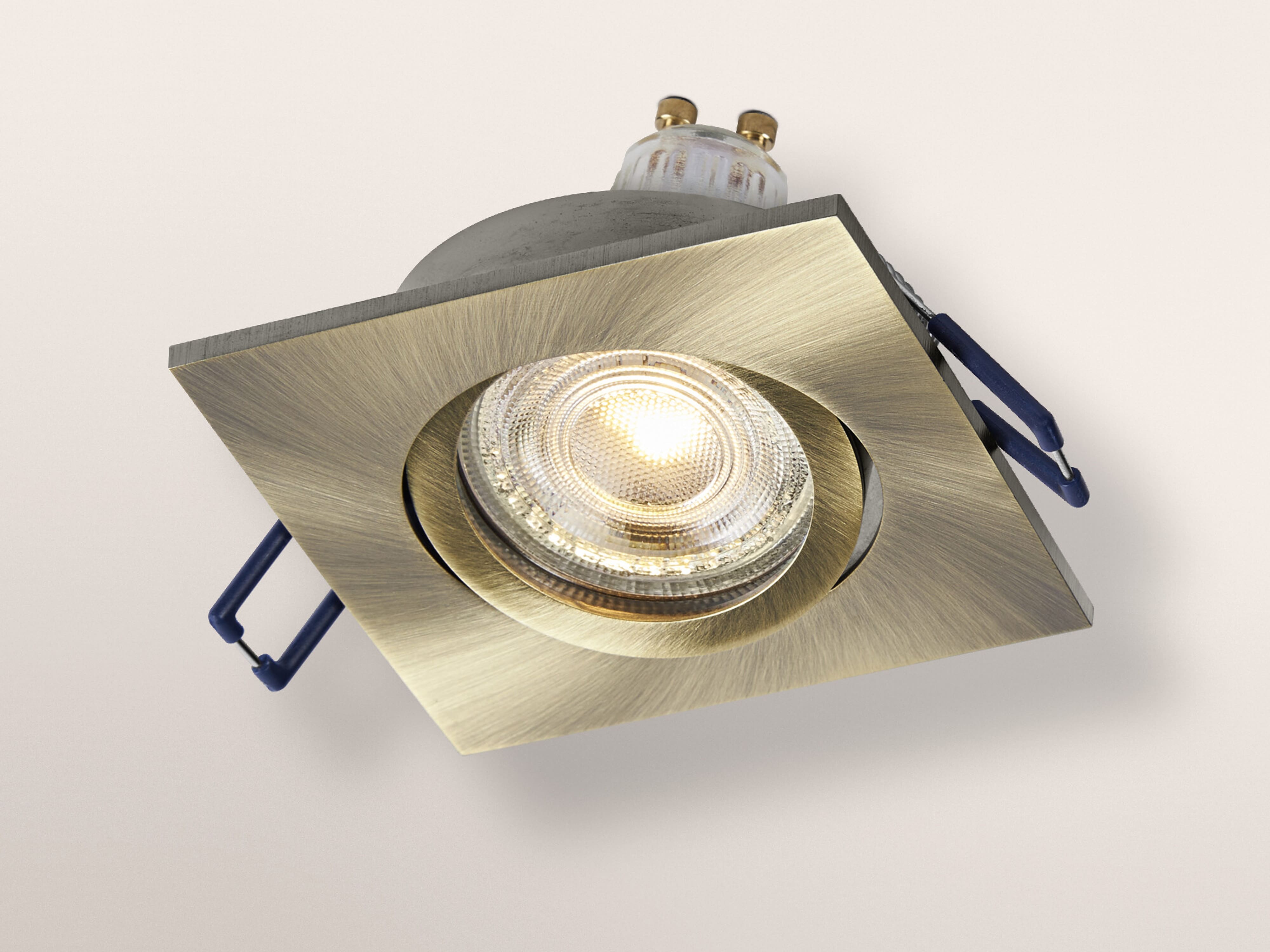 OSRAM LED-Einbauleuchte, IP20, 4,5W, 2700K, 400lm, warmweiß, IP20, Messing, 3er Set OSRAM LED-Einbauleuchte, IP20, 4,5W, 2700K, 400lm, warmweiß, IP20, Messing, 3er Set