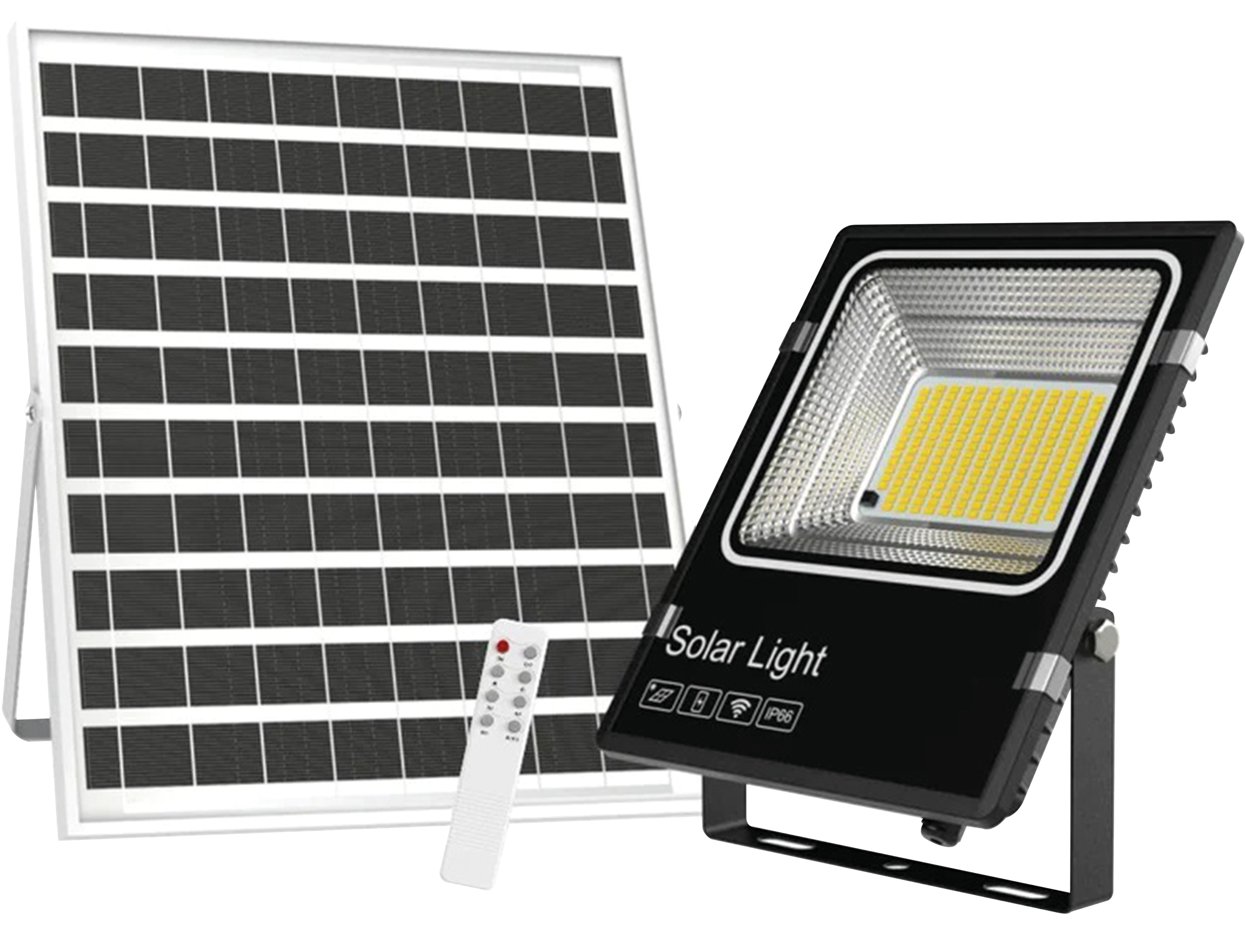 LUXULA Solar LED-Fluter, Akku, 6W PV, Fernbedienung, 6W, 700lm, 6500K LUXULA Solar LED-Fluter, Akku, 6W PV, Fernbedienung, 50W, 700lm, 6500K