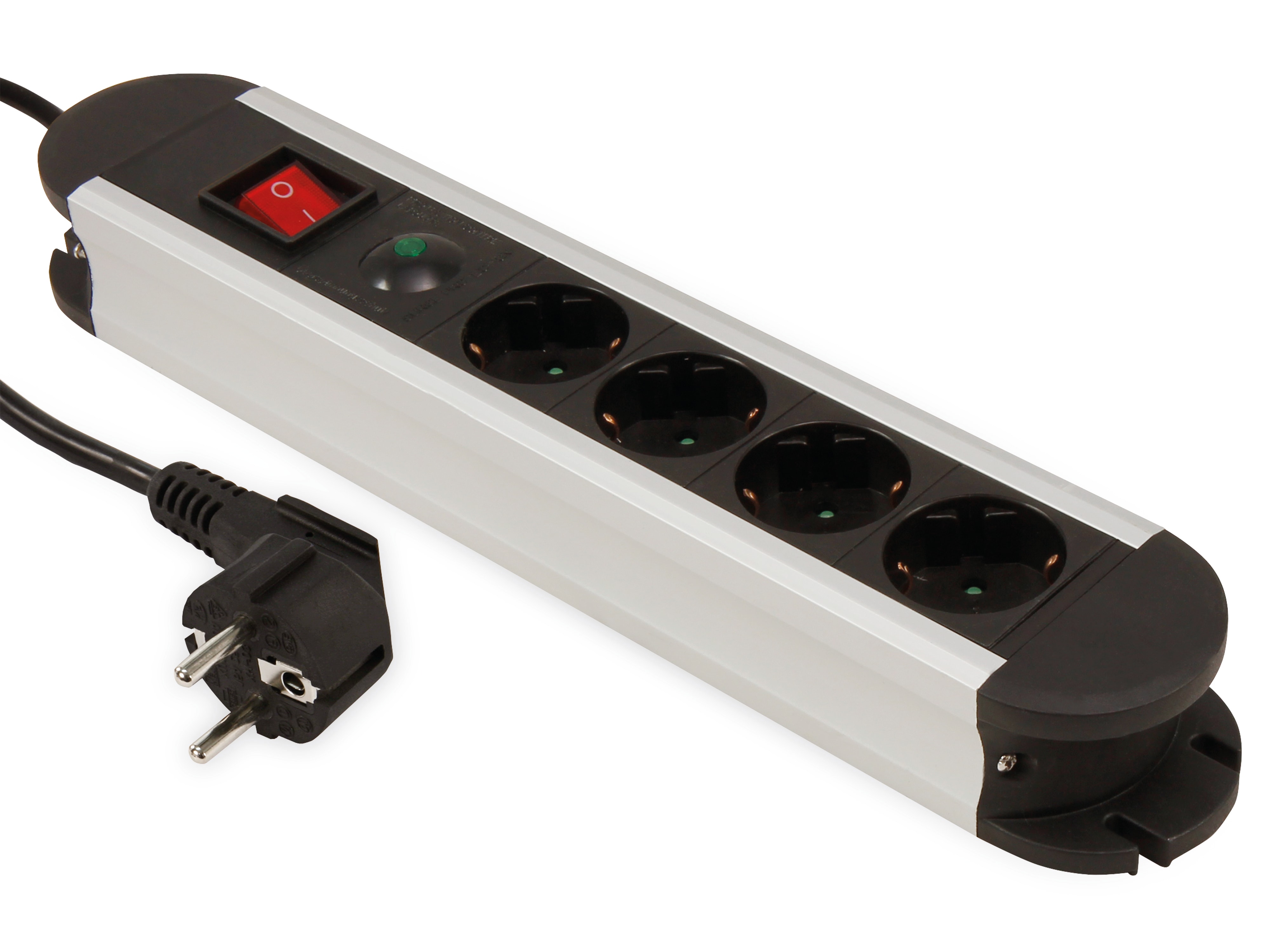 MCPOWER Steckdosenleiste SL-04, 4-fach, Schalter, 1,4 m Zuleitung, ÜS MCPOWER Steckdosenleiste SL-04, 4-fach, Schalter, 1,4 m Zuleitung, ÜS