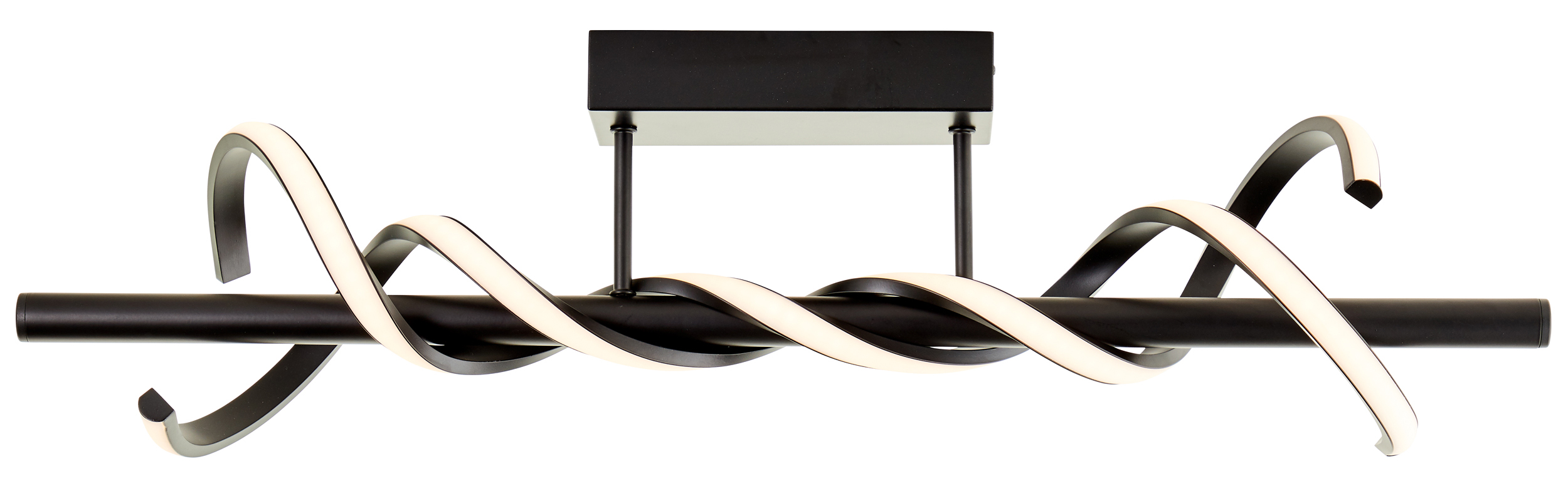 BRILLIANT LED-Deckenleuchte, 16 W, 3000 K, 2100 lm, warmweiß, IP20, schwarz