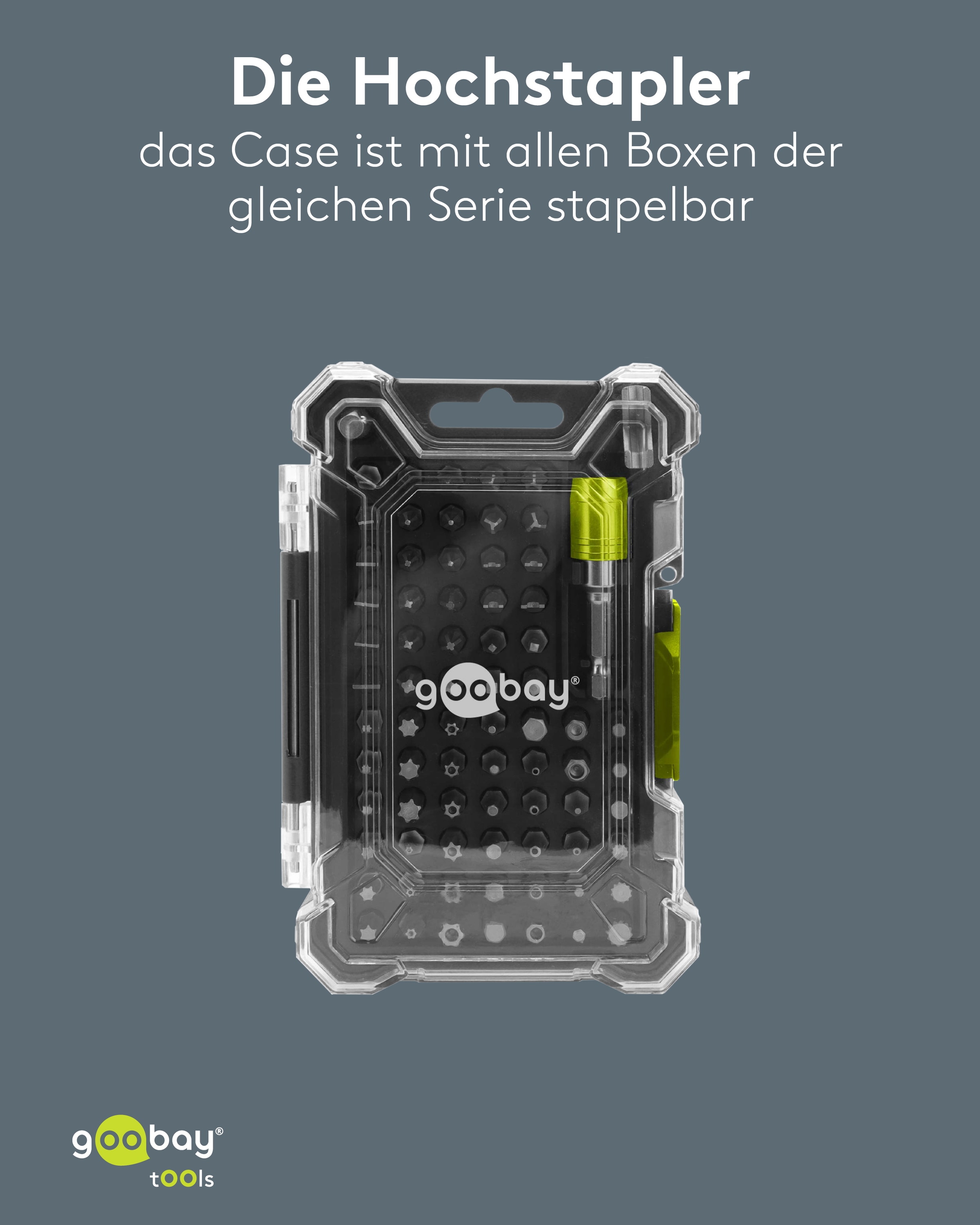 GOOBAY TOOLS Bithalter-Set, 77843, mit 72-tlg. Bitsatz GOOBAY TOOLS Bithalter-Set, 77843, mit 72-tlg. Bitsatz