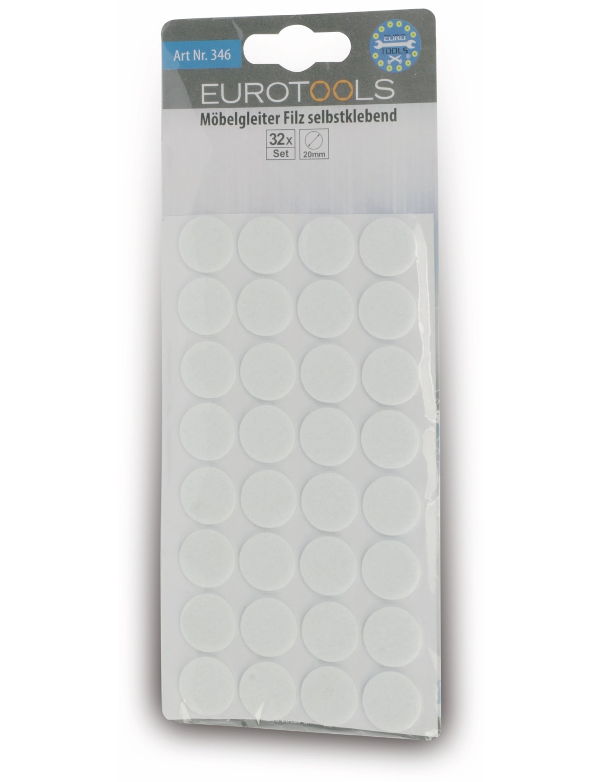 EUROTOOLS Filzgleiter 346-NBFR, Ø 20 mm, 32 Stück EUROTOOLS Filzgleiter 346-NBFR, Ø 20 mm, 32 Stück