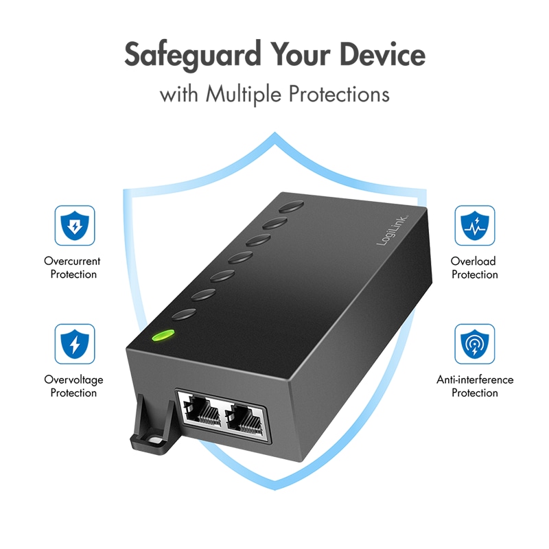 LOGILINK Gigabit PoE++ Injector 60W LOGILINK Gigabit PoE++ Injector 60W