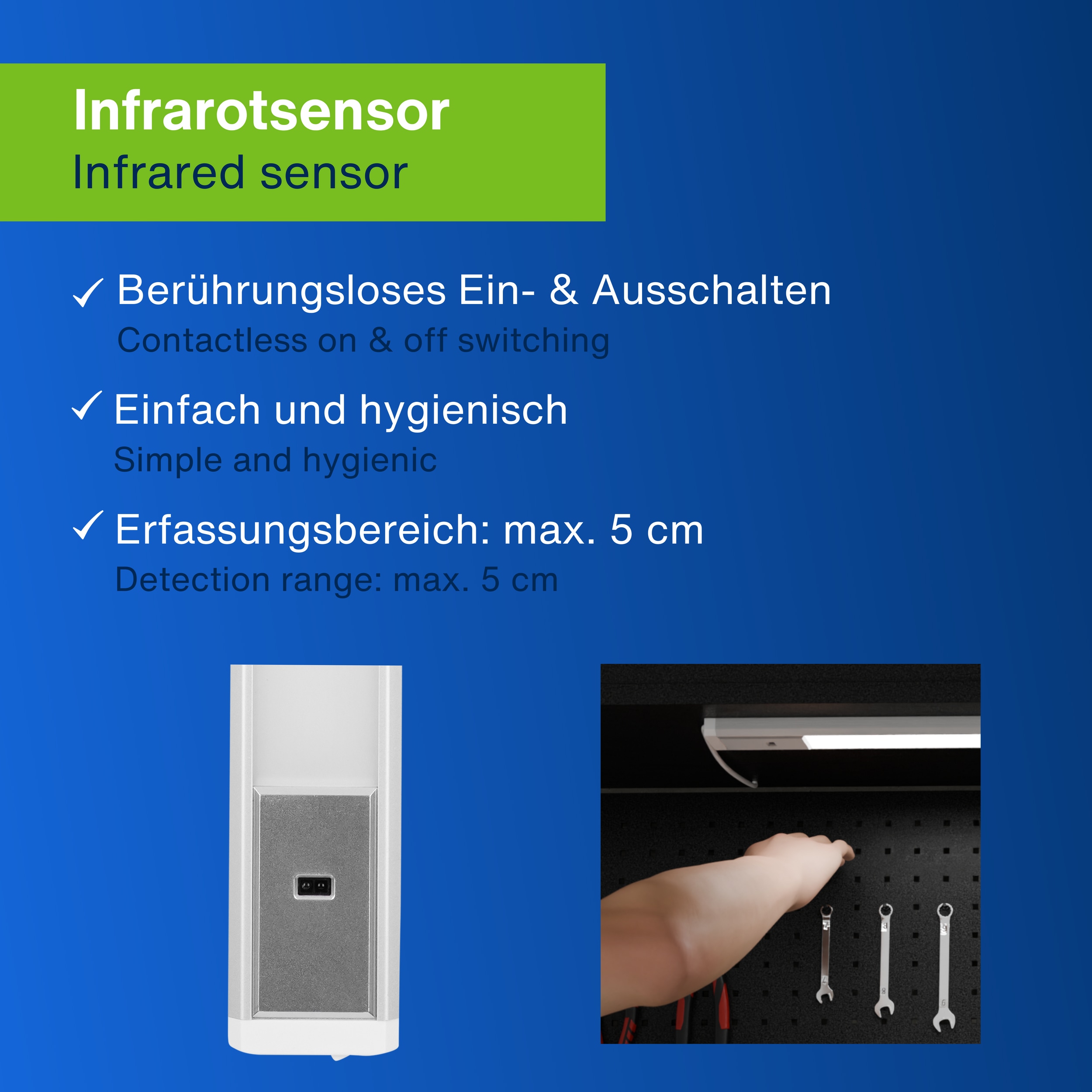 REV LED-Unterbauleuchte Alu, 10W, 3000K, 800lm, warmweiß, IP20, 60 cm REV LED-Unterbauleuchte Alu, 10W, 3000K, 800lm, warmweiß, IP20, 60 cm