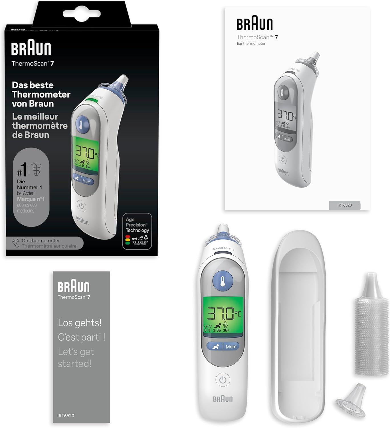 BRAUN Fieberthermometer IRT 6520, ThermScan 7, weiß BRAUN Fieberthermometer IRT 6520, ThermScan 7, weiß
