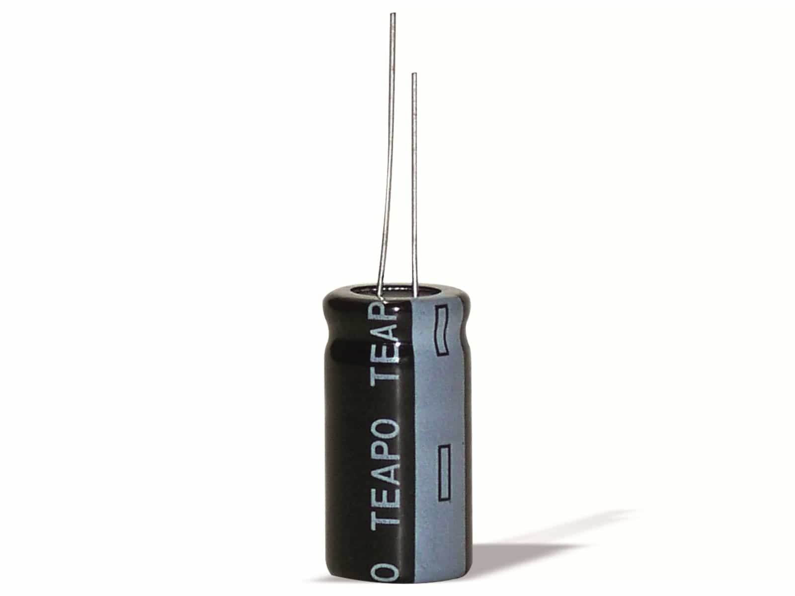 TEAPO Miniatur-Alu-Elko, KSS476M016S1A5C07K, 47uF, 16V, RM 1,5, radial, 105°C, 6,3x7mm