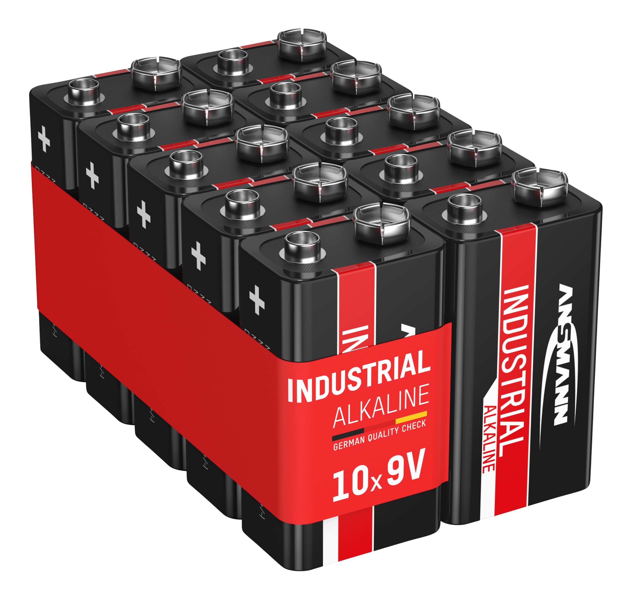 ANSMANN 9V-Blockbatterie, INDUSTRIAL, Alkaline, 10 Stück ANSMANN 9V-Blockbatterie, INDUSTRIAL, Alkaline, 10 Stück