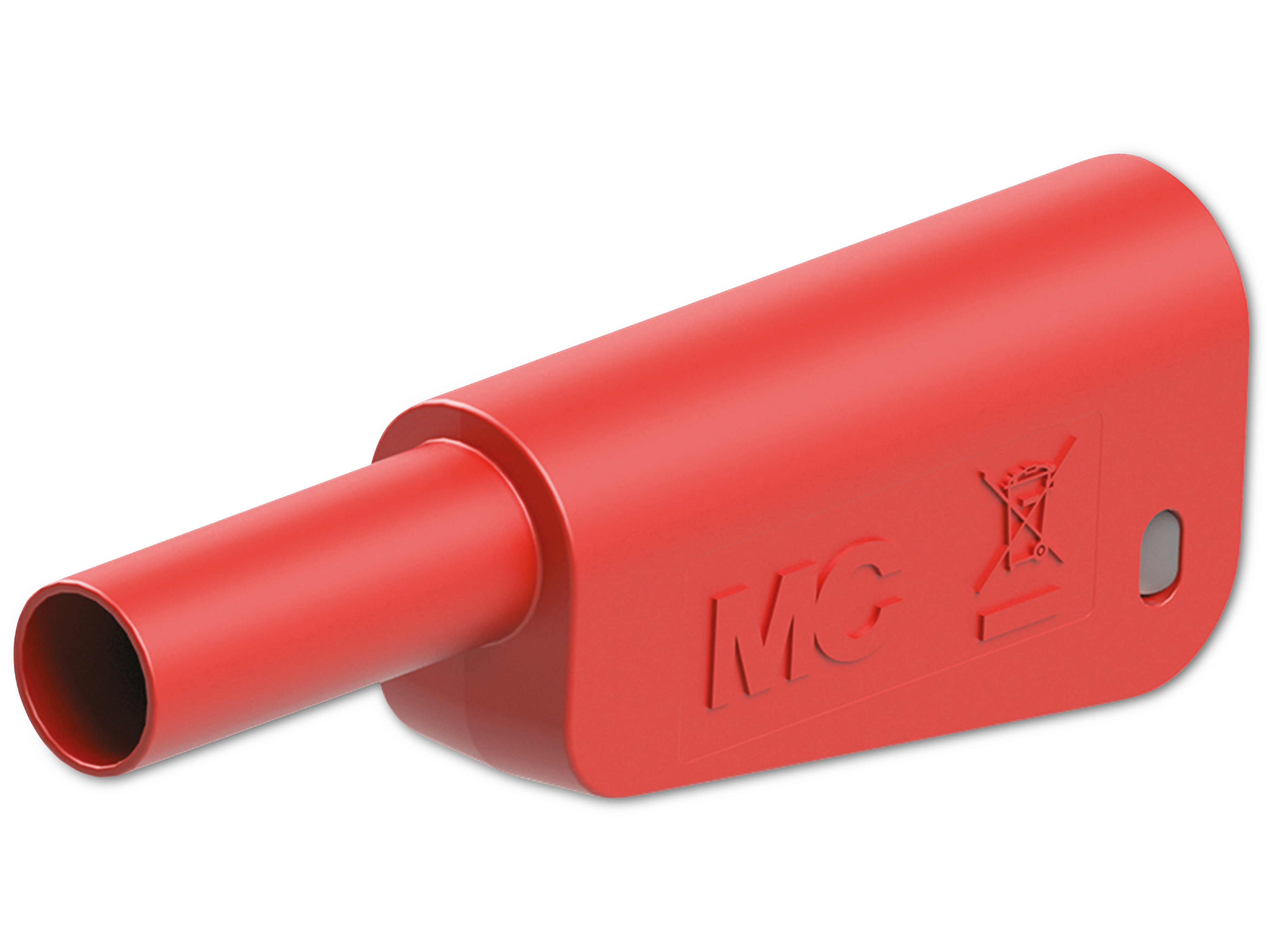 STÄUBLI Einzelstecker, 66.2022-22, 4 mm , rot, 1000 V, CAT II, 32 A / 600 V, CAT III, 32 A STÄUBLI Einzelstecker, 66.2022-22, 4 mm , rot, 1000 V, CAT II, 32 A / 600 V, CAT III, 32 A