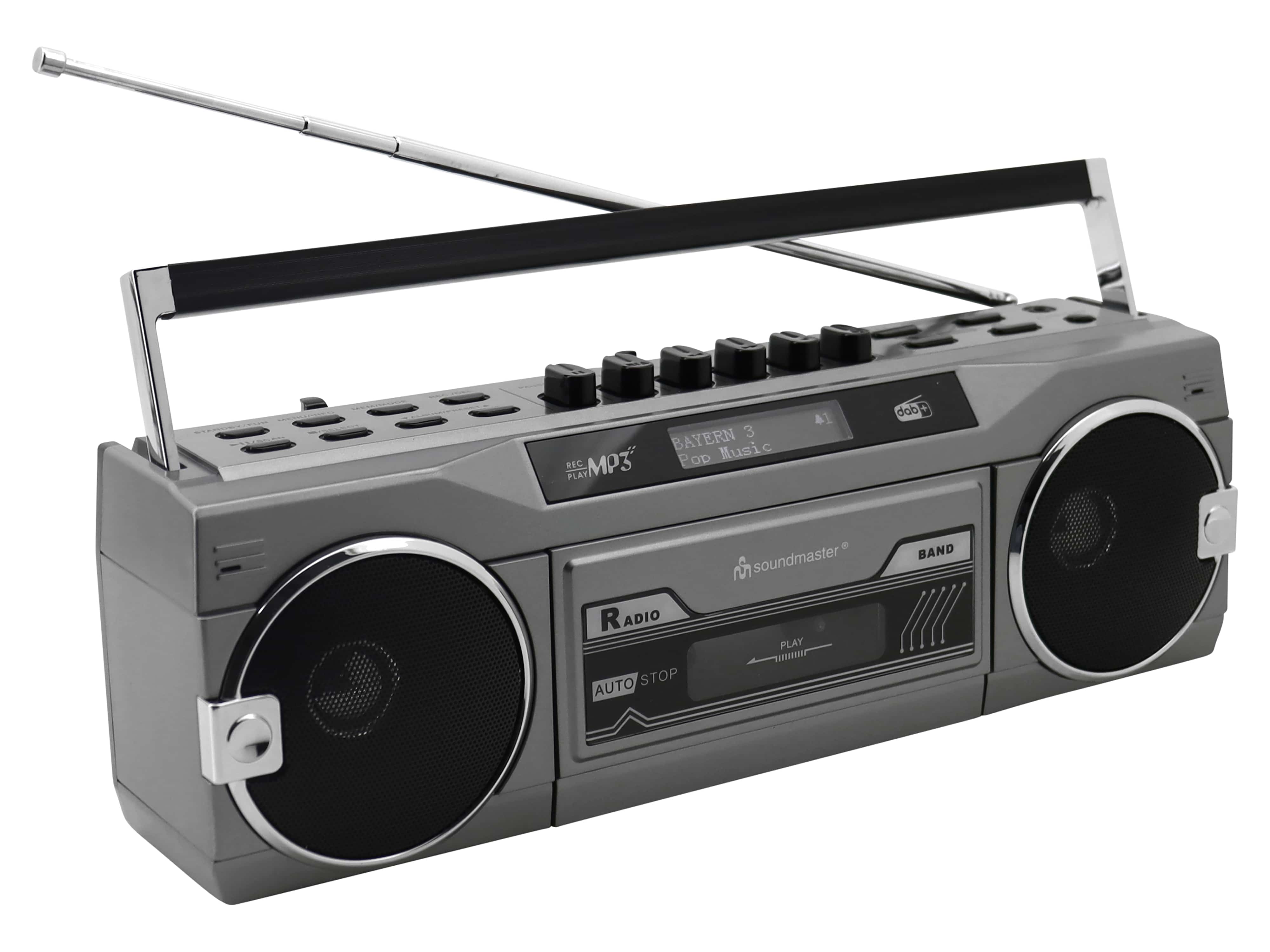 SOUNDMASTER DAB+/FM Retro Radiokassettenrekorder SRR80TI, USB/SD, BT SOUNDMASTER DAB+/FM Retro Radiokassettenrekorder SRR80TI, USB/SD, BT